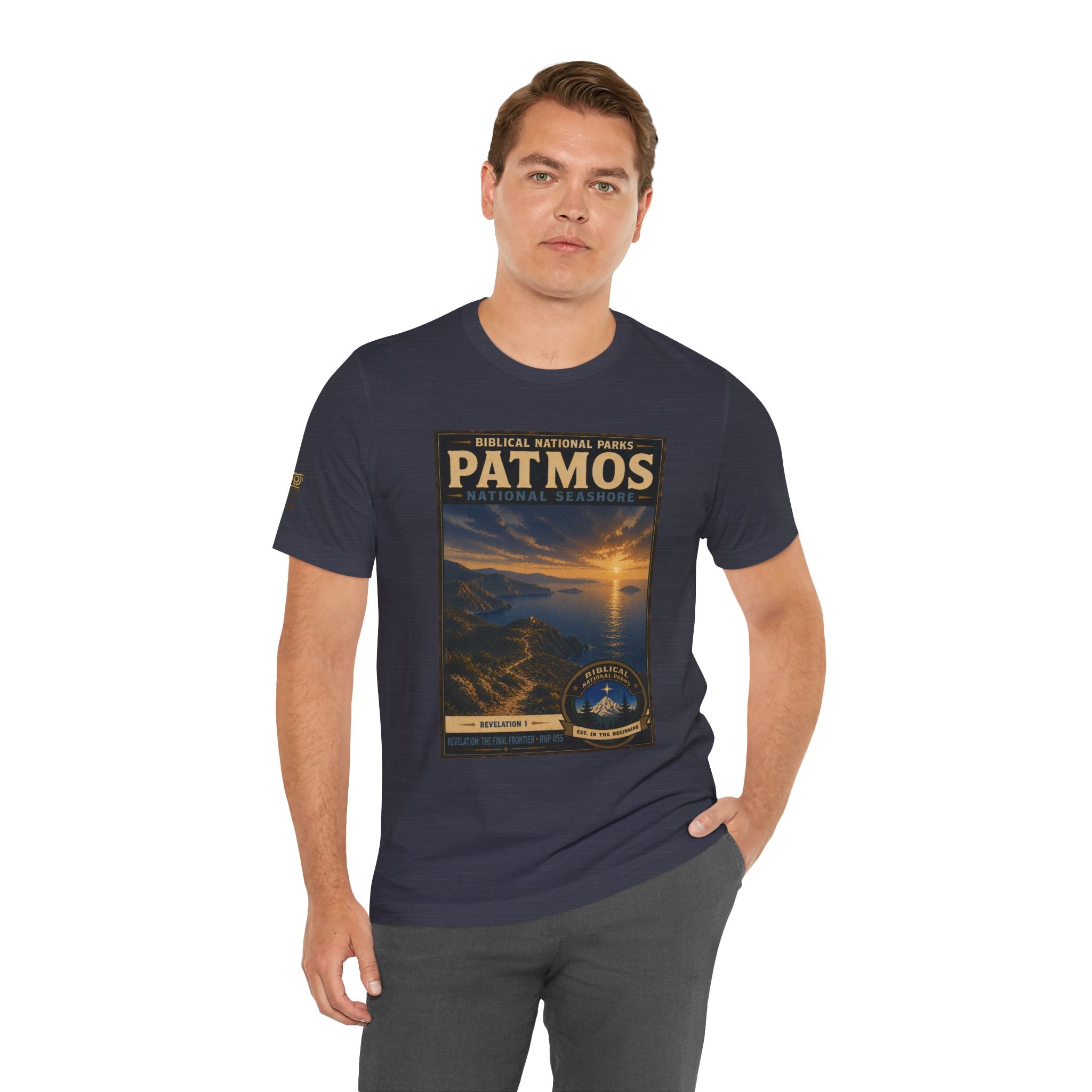 Biblical National Parks Collection X- #055/061 - Revelation: The Final Frontier | Revelation 1 | Vintage nature poster Tee | Biblical national parks graphic shirt