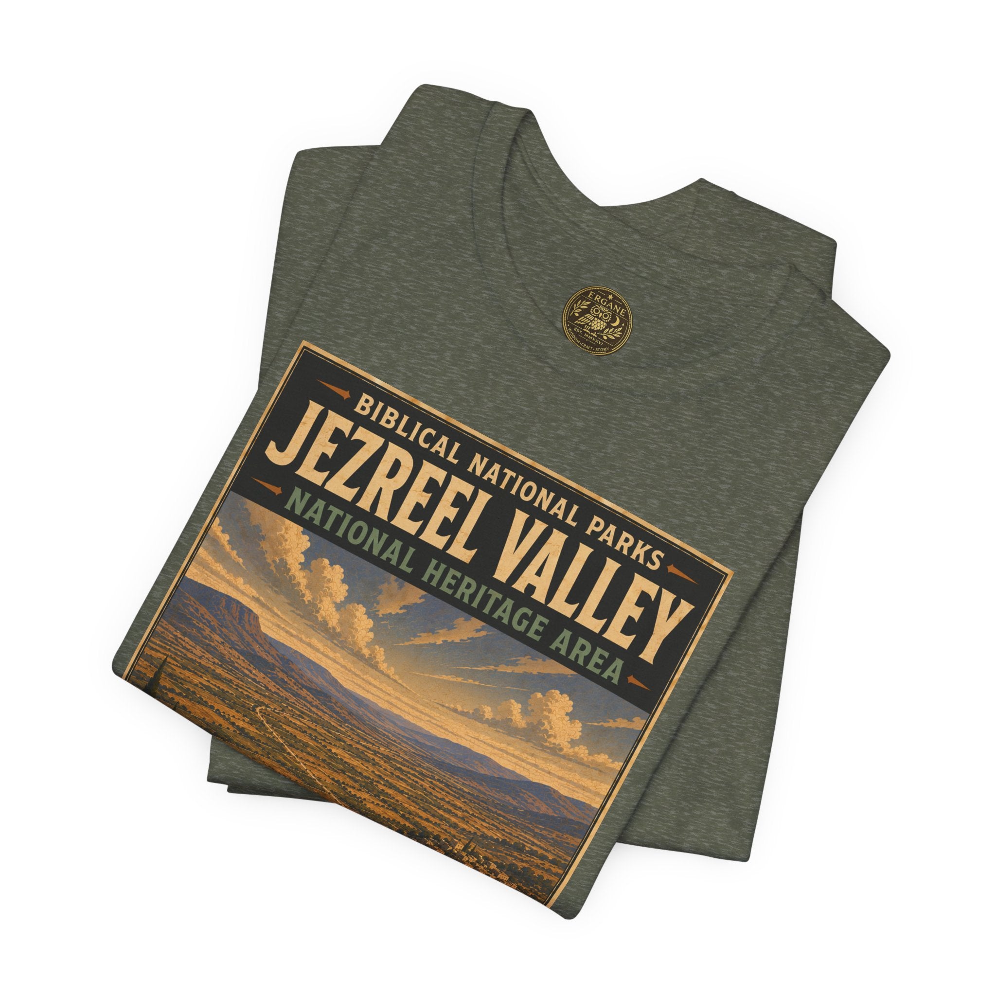 Biblical National Parks Collection IV- Heros & Battlefields #021/023 Biblical Crossroads | Vintage nature poster Tee | Biblical national parks graphic shirt