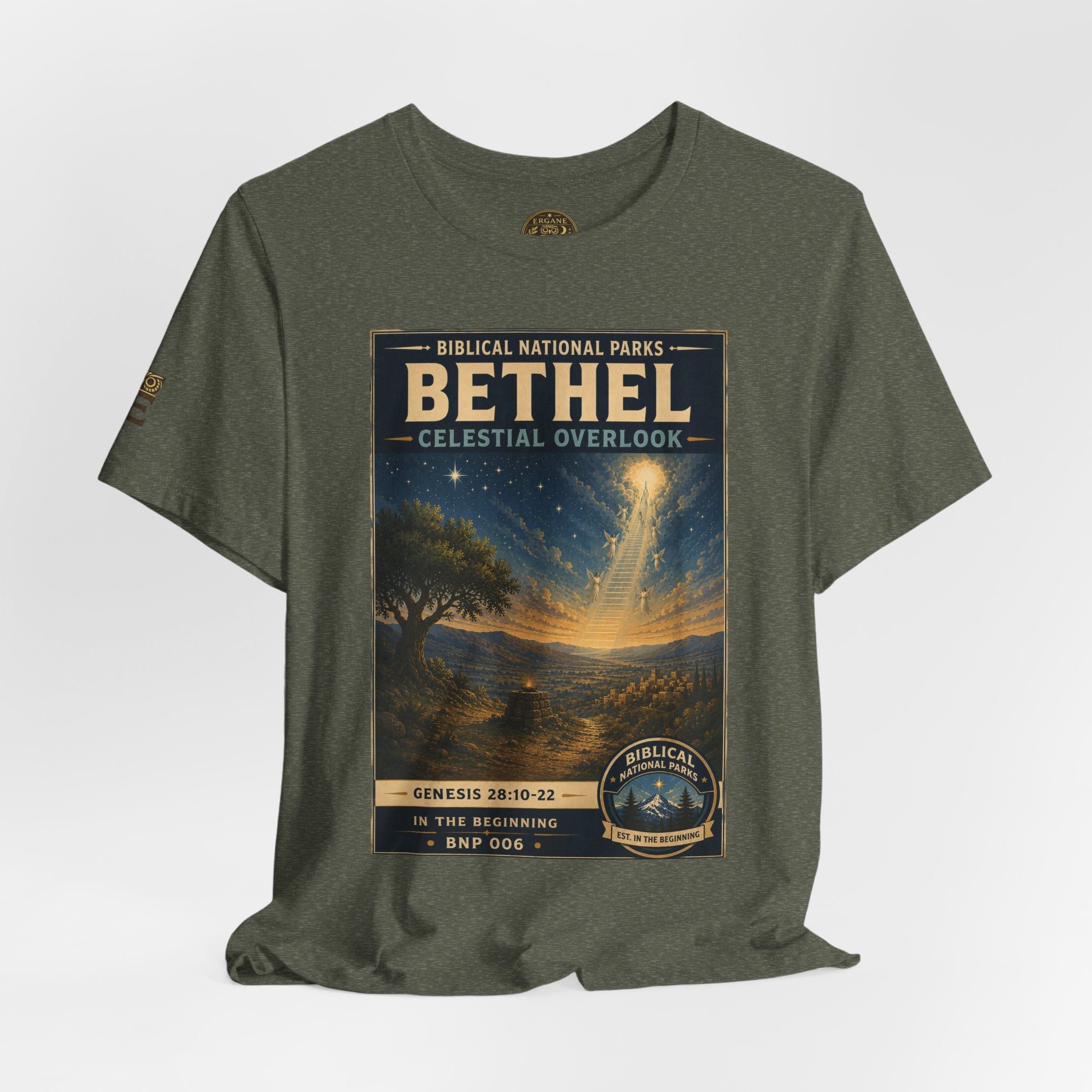 Biblical National Parks Collection I- In The Beginning #006/006 Genesis 28: 10-22 | Vintage nature poster Tee | Biblical national parks graphic shirt
