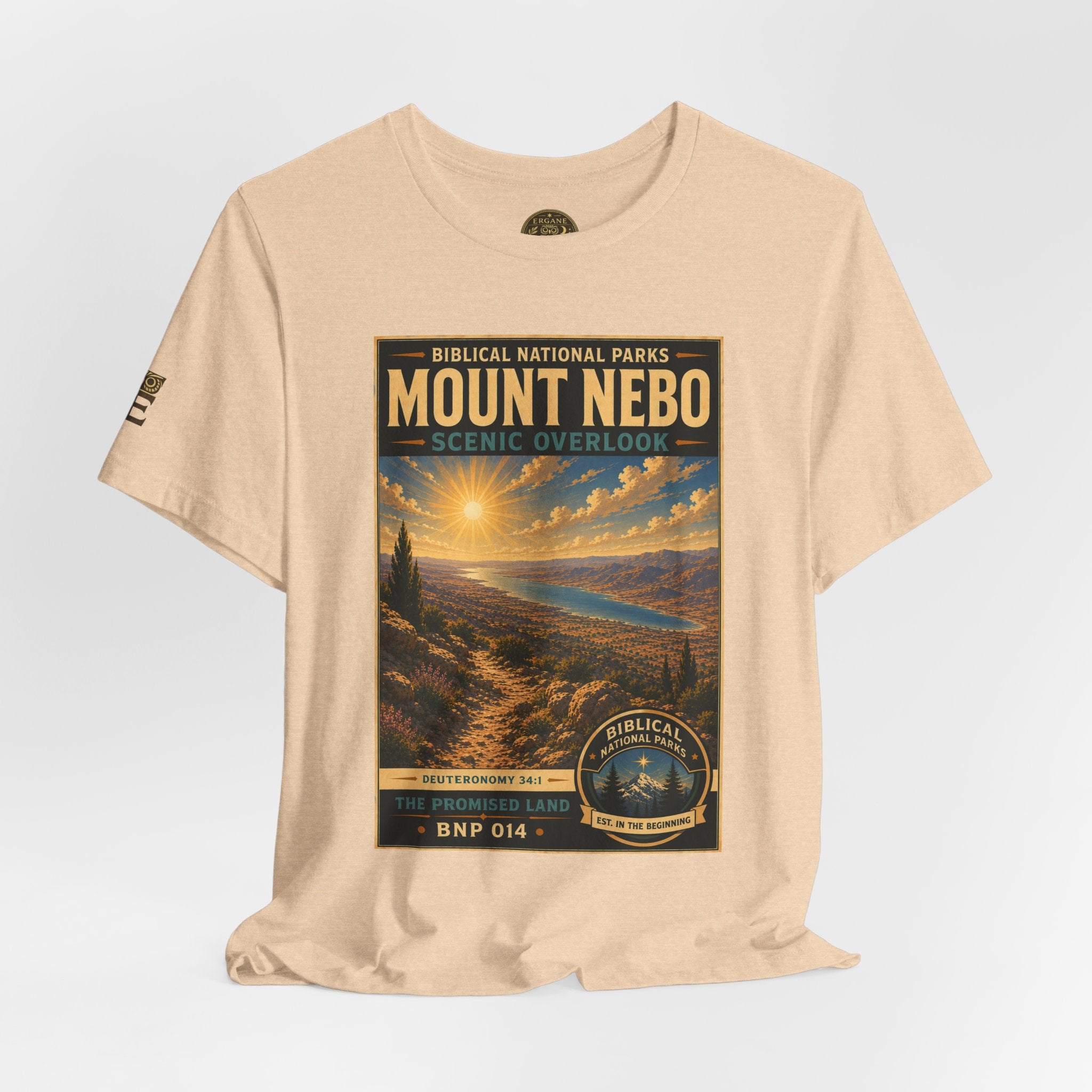 Biblical National Parks Collection III- The Promised Land #014/018 Deuteronomy 34:1 | Vintage nature poster Tee | Biblical national parks graphic shirt