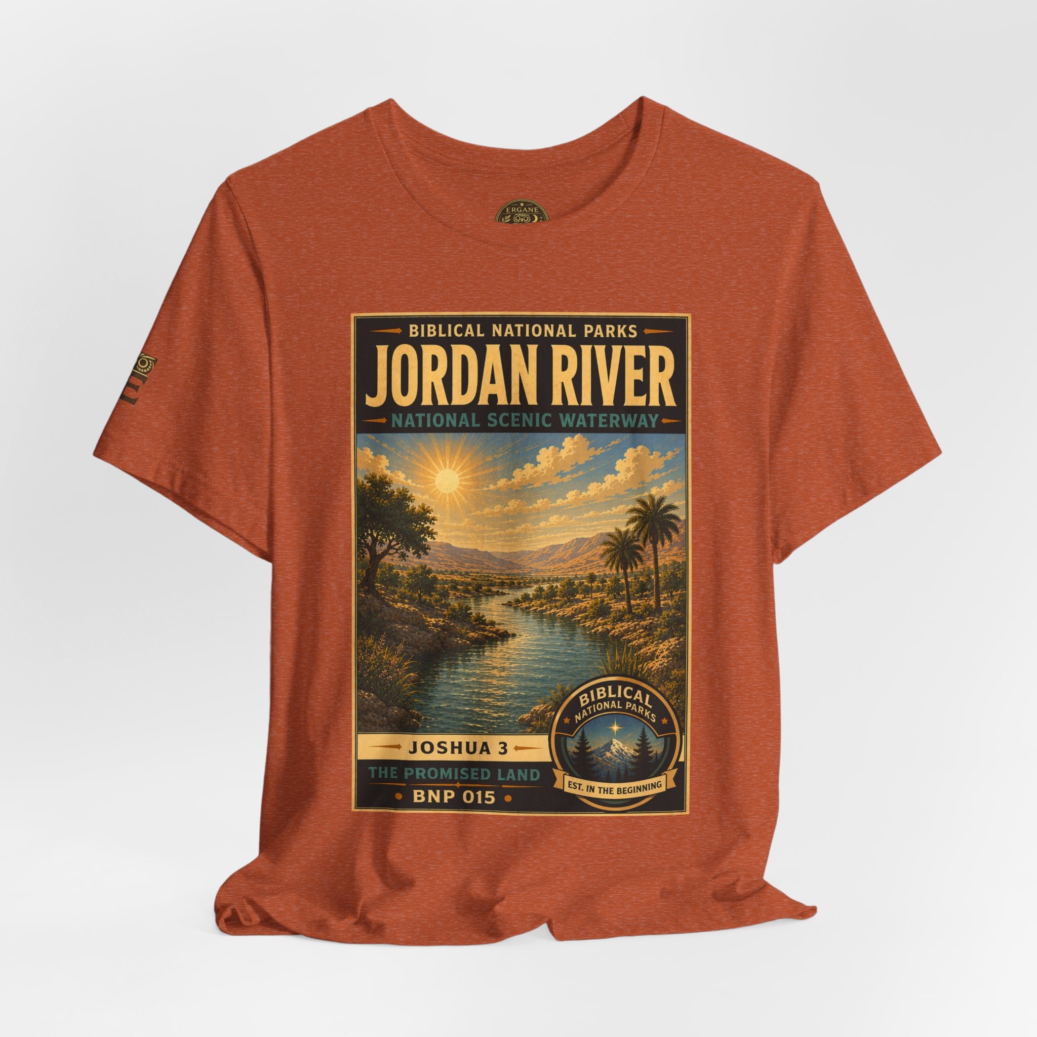 Biblical National Parks Collection III- The Promised Land #015/018 Joshua 3 | Vintage nature poster Tee | Biblical national parks graphic shirt