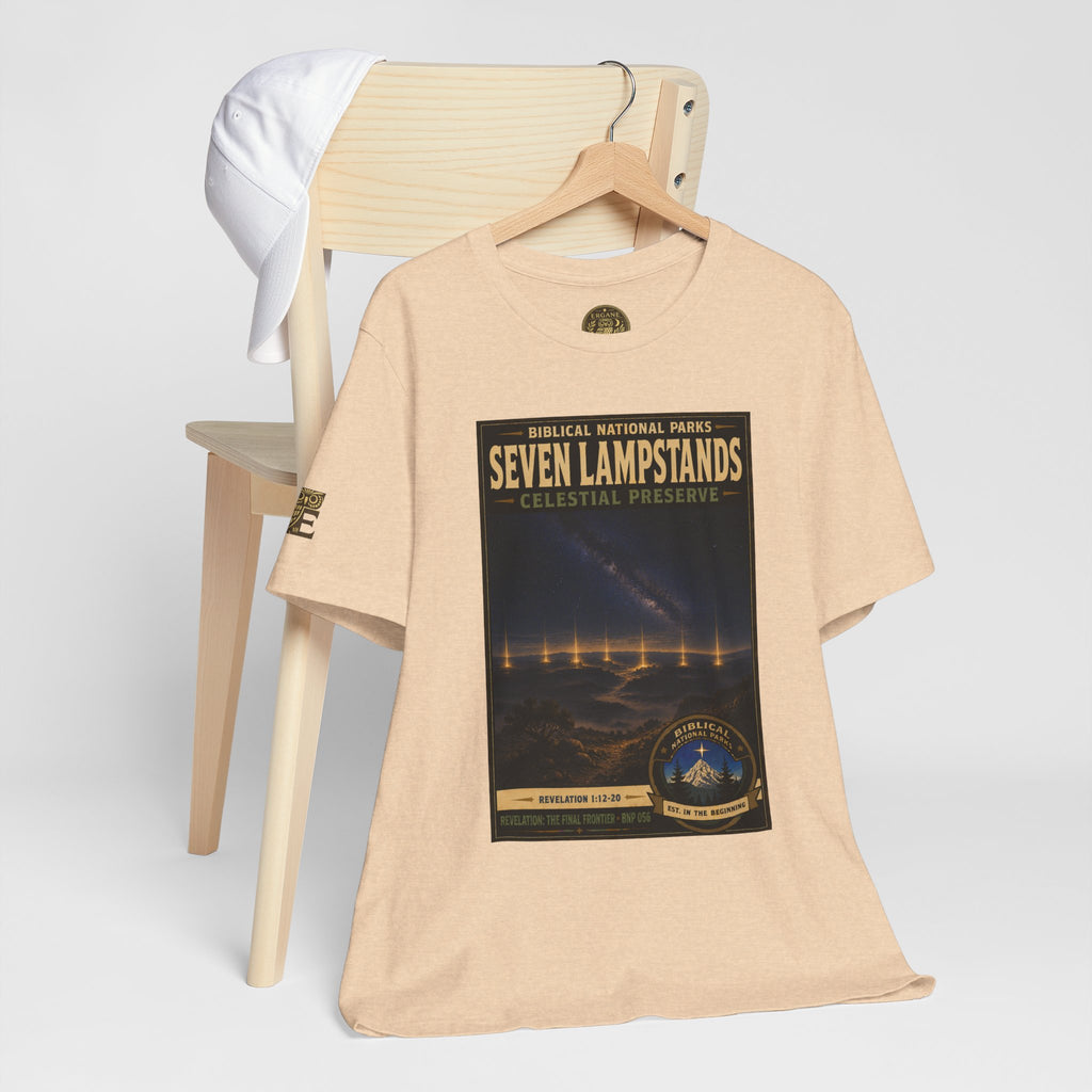 Biblical National Parks Collection X- #056/061 - Revelation: The Final Frontier | Revelation 1: 12-20 | Vintage nature poster Tee | Biblical national parks graphic shirt