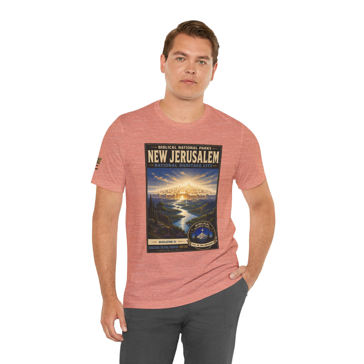 Biblical National Parks Collection X- #060/061 - Revelation: The Final Frontier | Revelation 21 | Vintage nature poster Tee | Biblical national parks graphic shirt 2