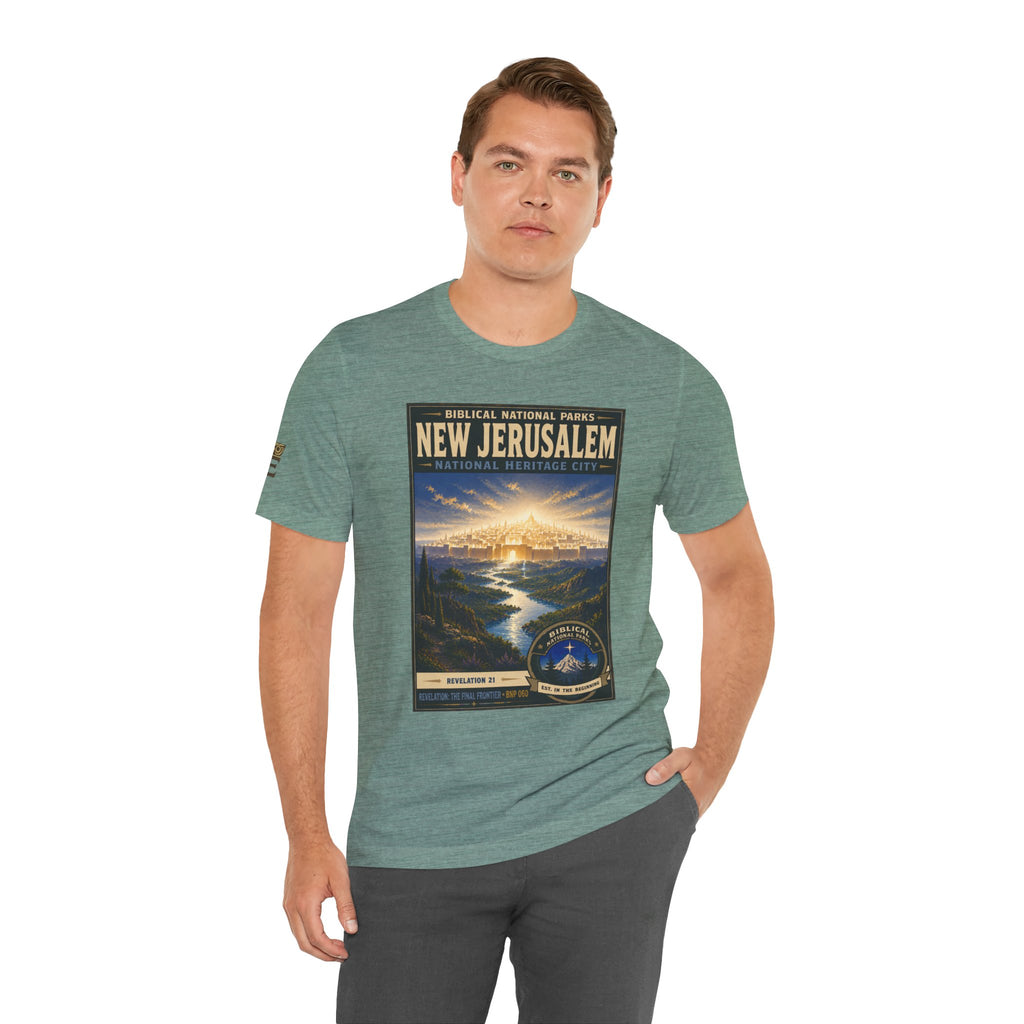 Biblical National Parks Collection X- #060/061 - Revelation: The Final Frontier | Revelation 21 | Vintage nature poster Tee | Biblical national parks graphic shirt 2