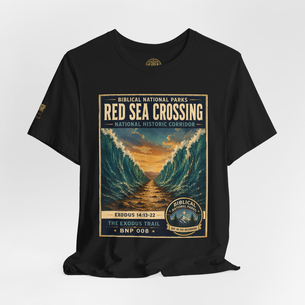 Biblical National Parks Collection II- The Exodus Trail #008/013 Exodus 14: 13-22 | Vintage nature poster Tee | Biblical national parks graphic shirt
