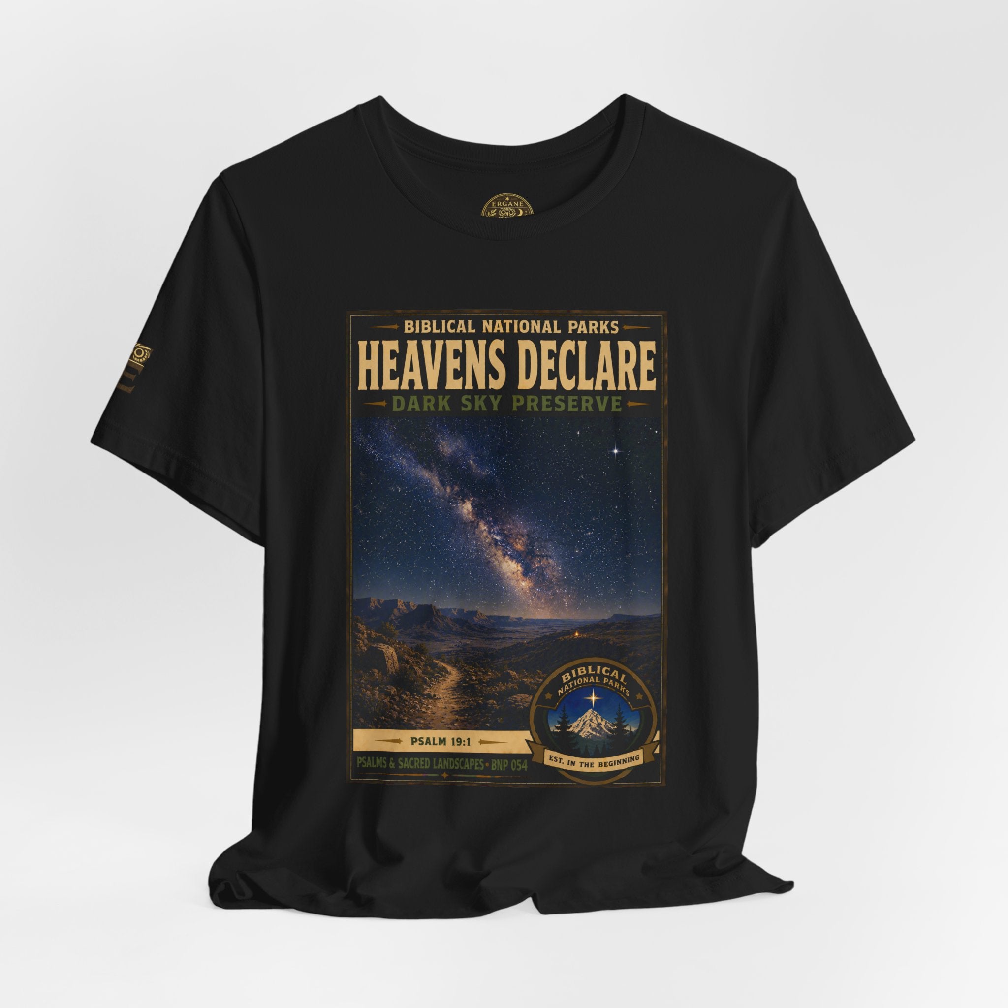 Biblical National Parks Collection IX- #054/054 -Psalms & Sacred Landscapes | Psalm 19:1 | Vintage nature poster Tee | Biblical national parks graphic shirt