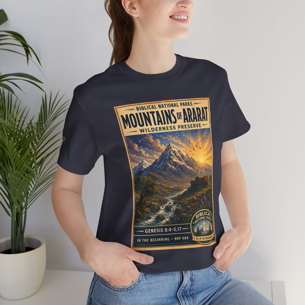 Biblical National Parks Collection I- In The Beginning #004/006 Genesis 8:4-5,17 | Vintage nature poster Tee | Biblical national parks graphic shirt