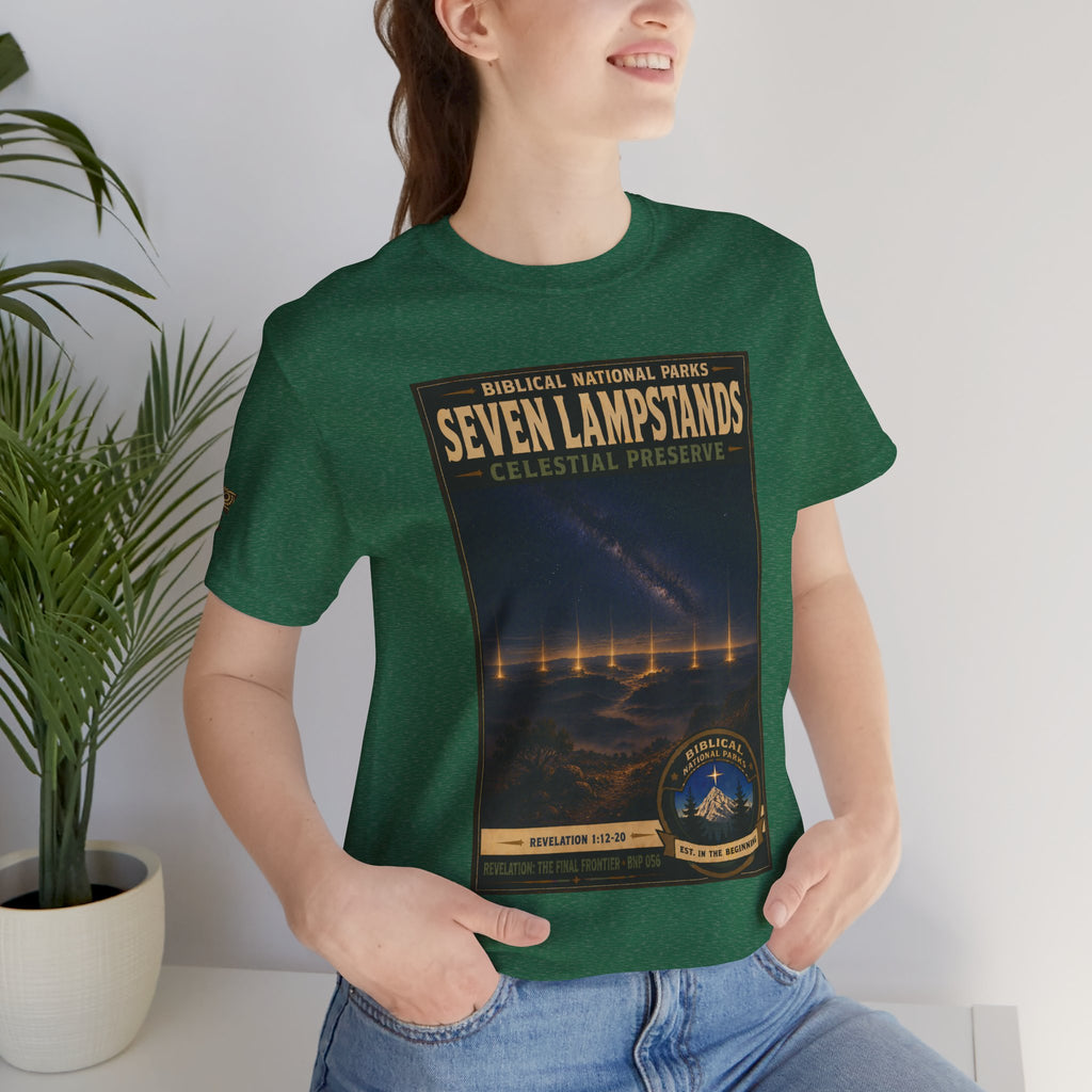 Biblical National Parks Collection X- #056/061 - Revelation: The Final Frontier | Revelation 1: 12-20 | Vintage nature poster Tee | Biblical national parks graphic shirt