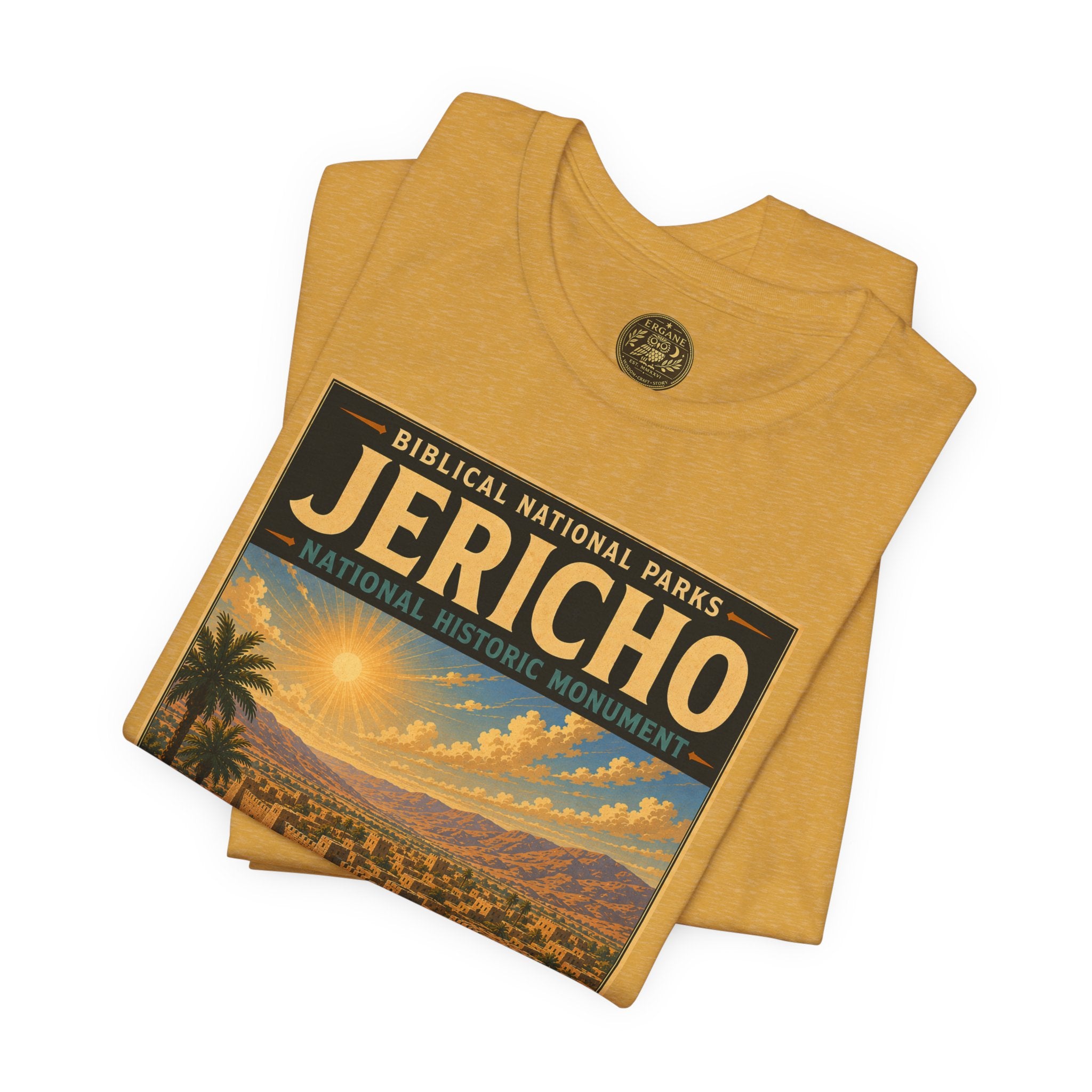 Biblical National Parks Collection III- The Promised Land #016/018 Joshua 6 | Vintage nature poster Tee | Biblical national parks graphic shirt