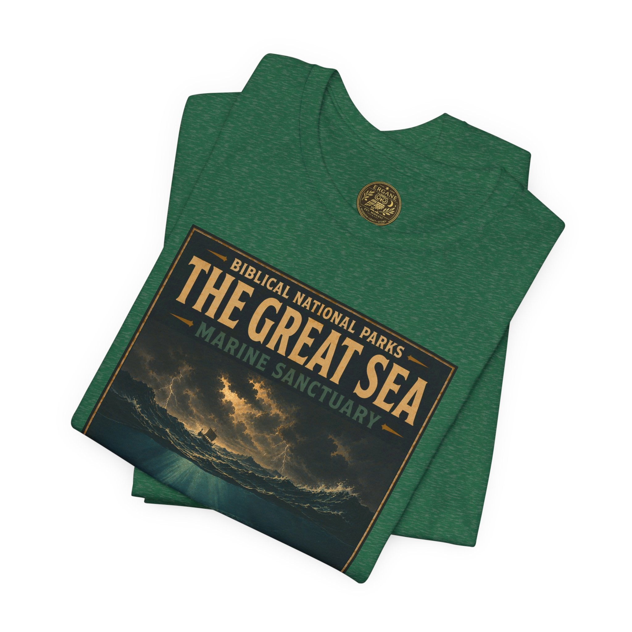 Biblical National Parks Collection V- Prophets & Wonders #030/030 Jonah 1-2 | Vintage nature poster Tee | Biblical national parks graphic shirt