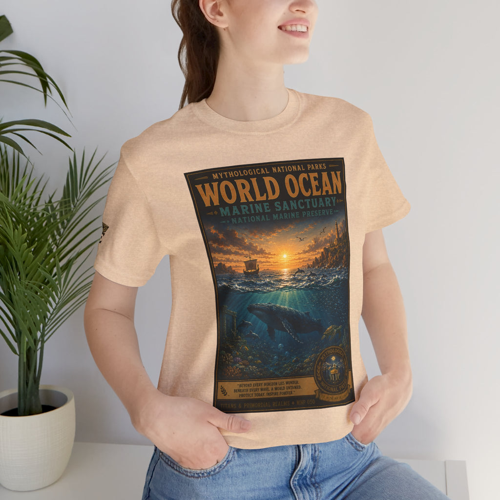 Mythological National Parks COLLECTION V- #050-050 TITANS & PRIMORDIAL REALMS | Vintage nature poster Tee | Mythological National Parks graphic shirt