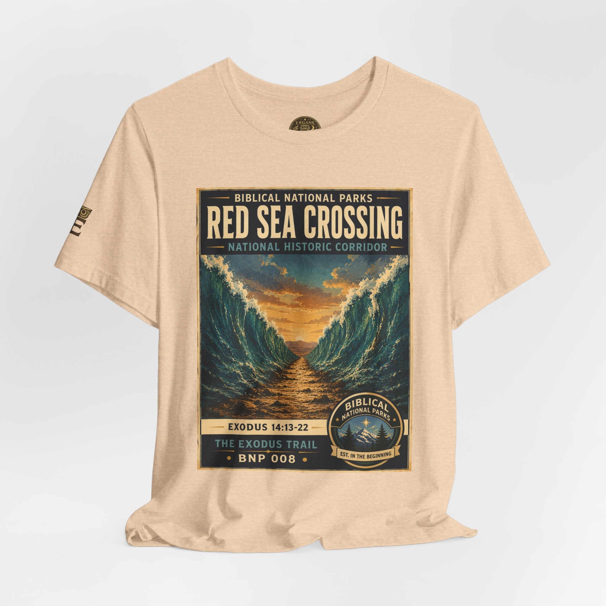 Biblical National Parks Collection II- The Exodus Trail #008/013 Exodus 14: 13-22 | Vintage nature poster Tee | Biblical national parks graphic shirt