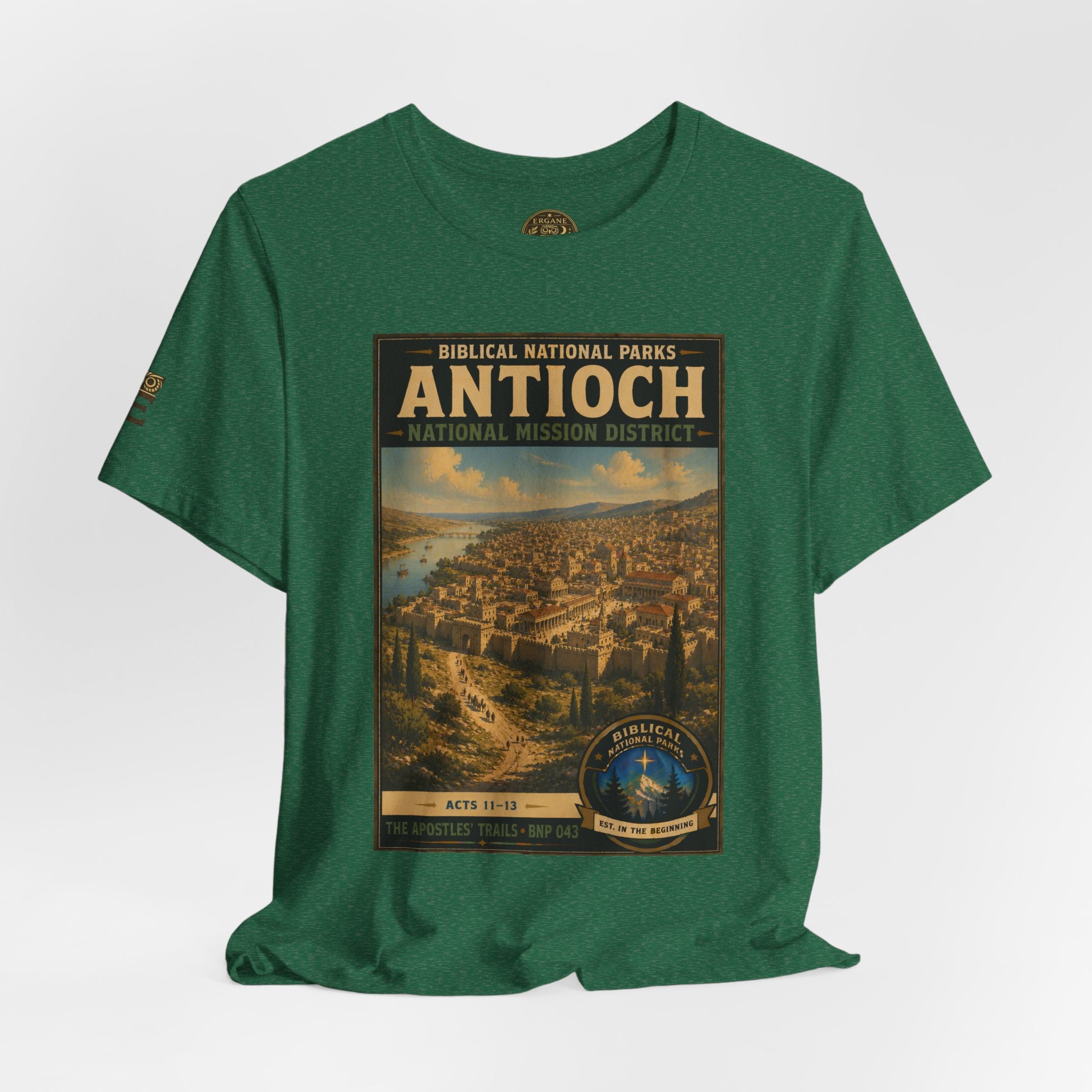 Biblical National Parks Collection VIII- The Apostles' Trails #043/049 | Acts 11-13 | Vintage nature poster Tee | Biblical national parks graphic shirt