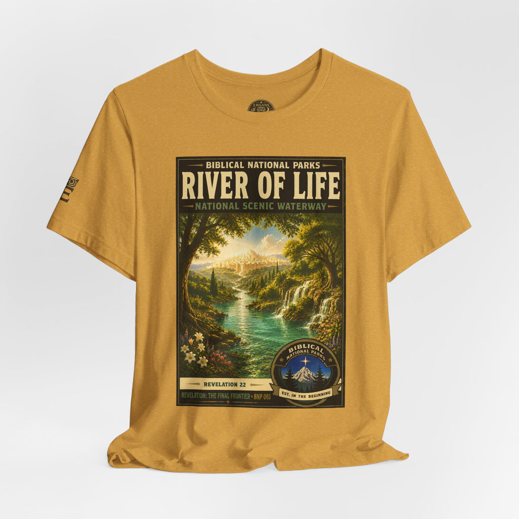 Biblical National Parks Collection X- #061/061 - Revelation: The Final Frontier | Revelation 22 | Vintage nature poster Tee | Biblical national parks graphic shirt 2