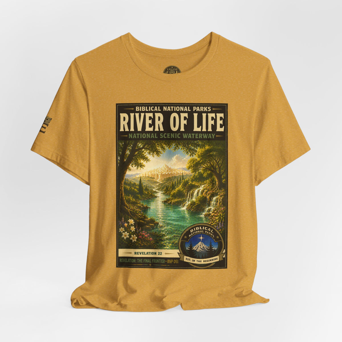 Biblical National Parks Collection X- #061/061 - Revelation: The Final Frontier | Revelation 22 | Vintage nature poster Tee | Biblical national parks graphic shirt 2