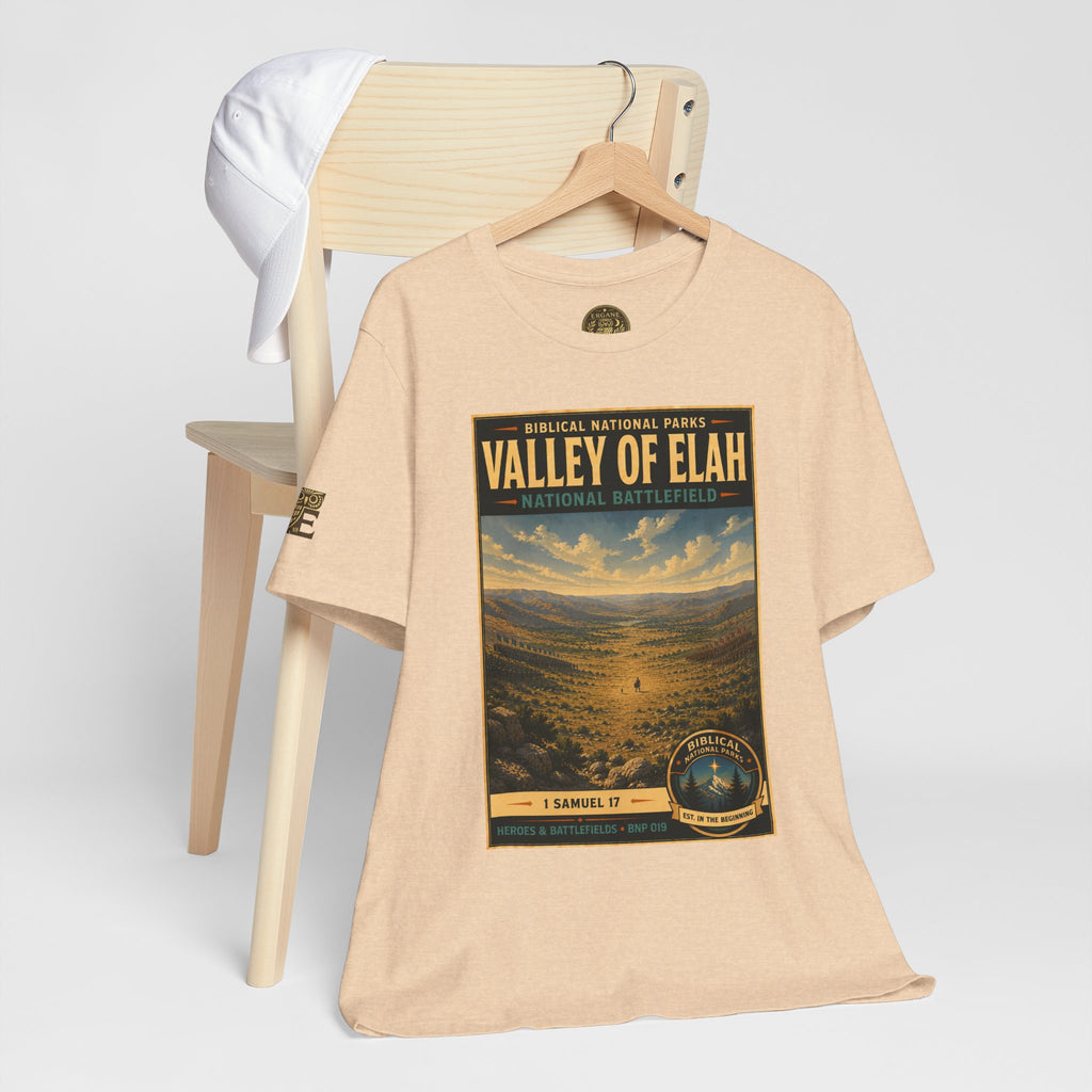 Biblical National Parks Collection IV- Heros & Battlefields #019/023 1 Samuel 17 | Vintage nature poster Tee | Biblical national parks graphic shirt