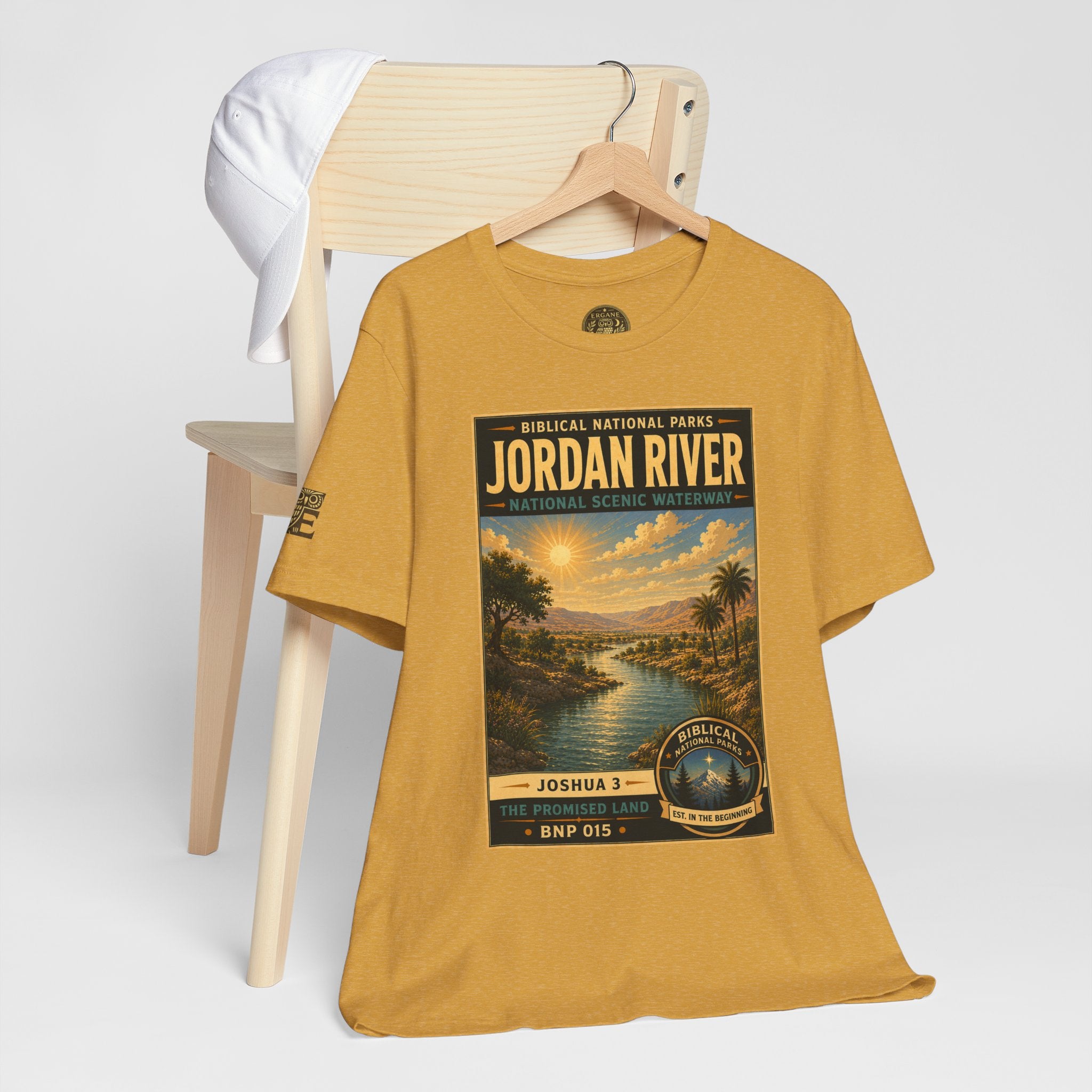 Biblical National Parks Collection III- The Promised Land #015/018 Joshua 3 | Vintage nature poster Tee | Biblical national parks graphic shirt