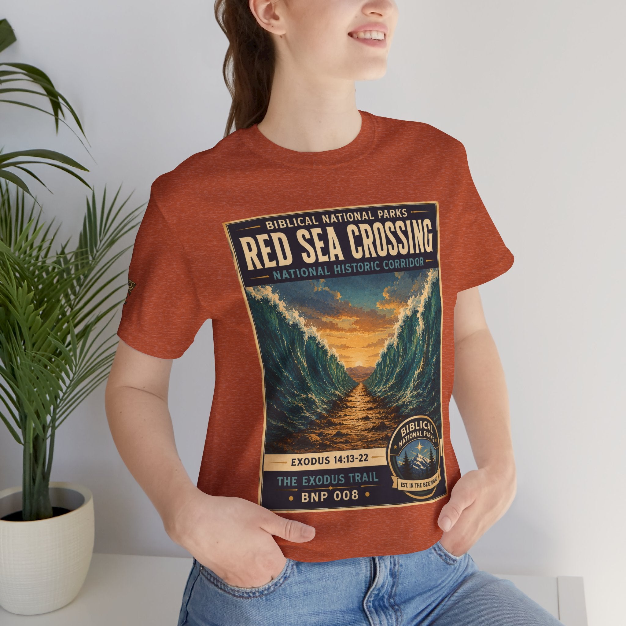 Biblical National Parks Collection II- The Exodus Trail #008/013 Exodus 14: 13-22 | Vintage nature poster Tee | Biblical national parks graphic shirt