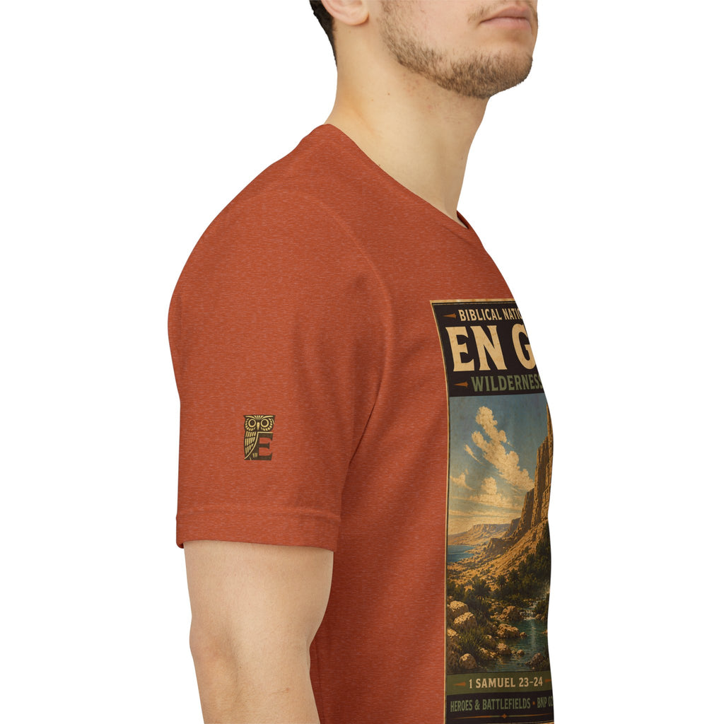 Biblical National Parks Collection IV- Heros & Battlefields #022/023 1 Samuel 23-24 | Vintage nature poster Tee | Biblical national parks graphic shirt