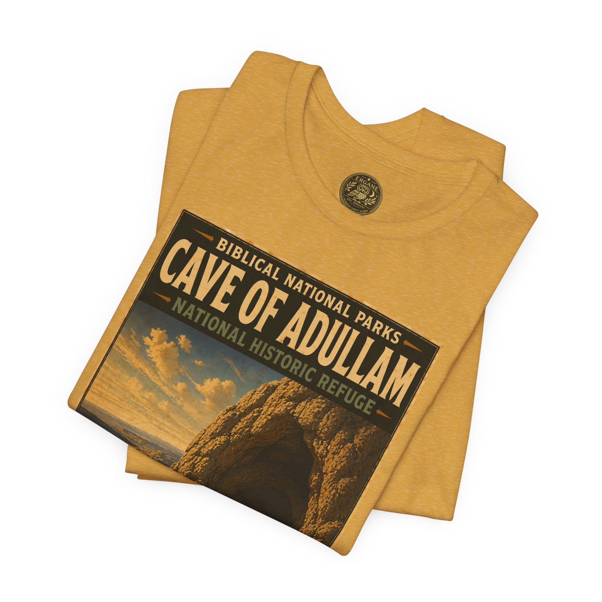 Biblical National Parks Collection IV- Heros & Battlefields #023/023 1 Samuel 22 | Vintage nature poster Tee | Biblical national parks graphic shirt