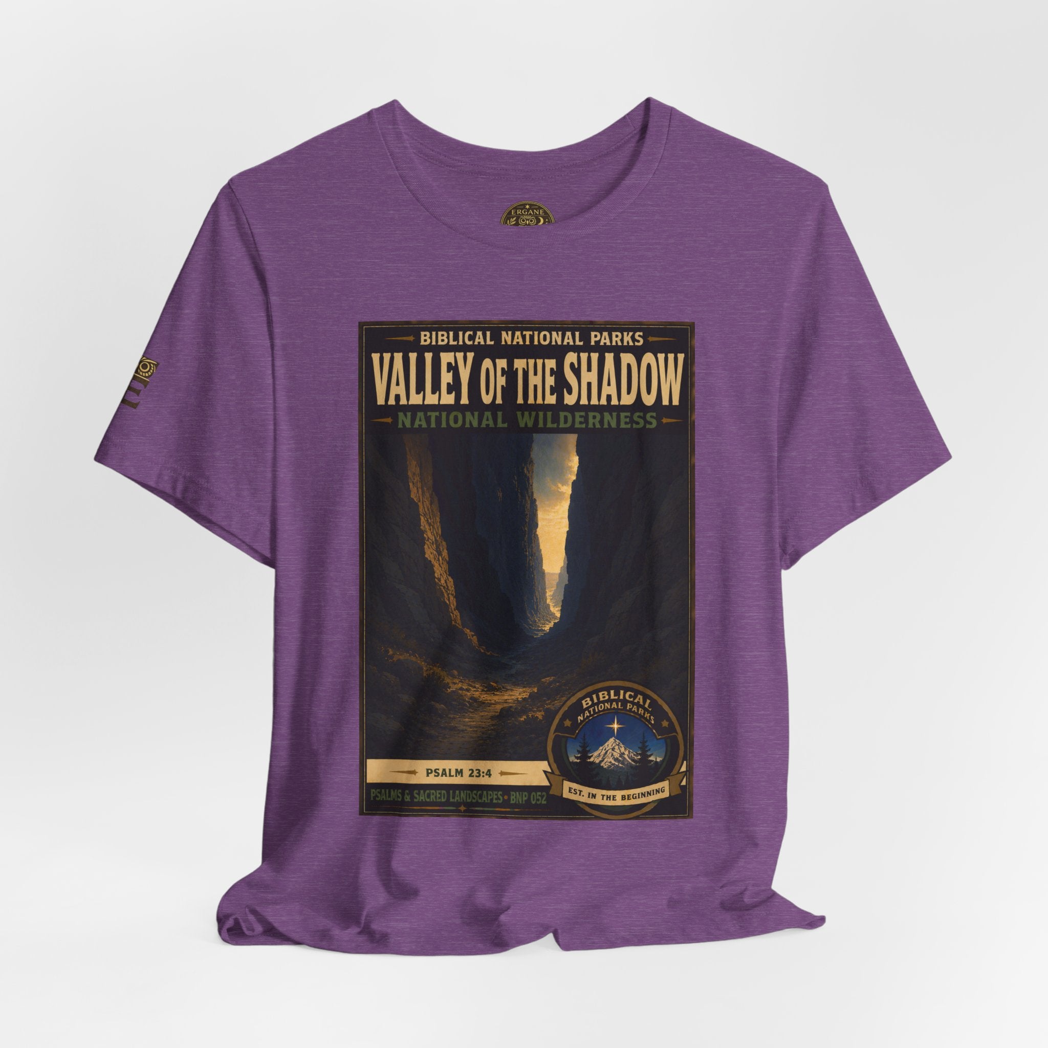 Biblical National Parks Collection IX- #052/054 -Psalms & Sacred Landscapes | Psalm 23:4 | Vintage nature poster Tee | Biblical national parks graphic shirt