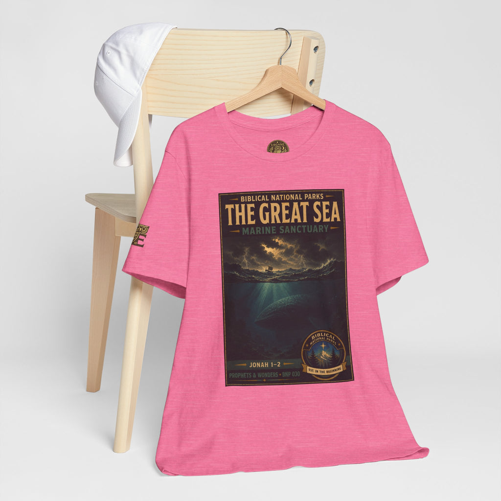 Biblical National Parks Collection V- Prophets & Wonders #030/030 Jonah 1-2 | Vintage nature poster Tee | Biblical national parks graphic shirt