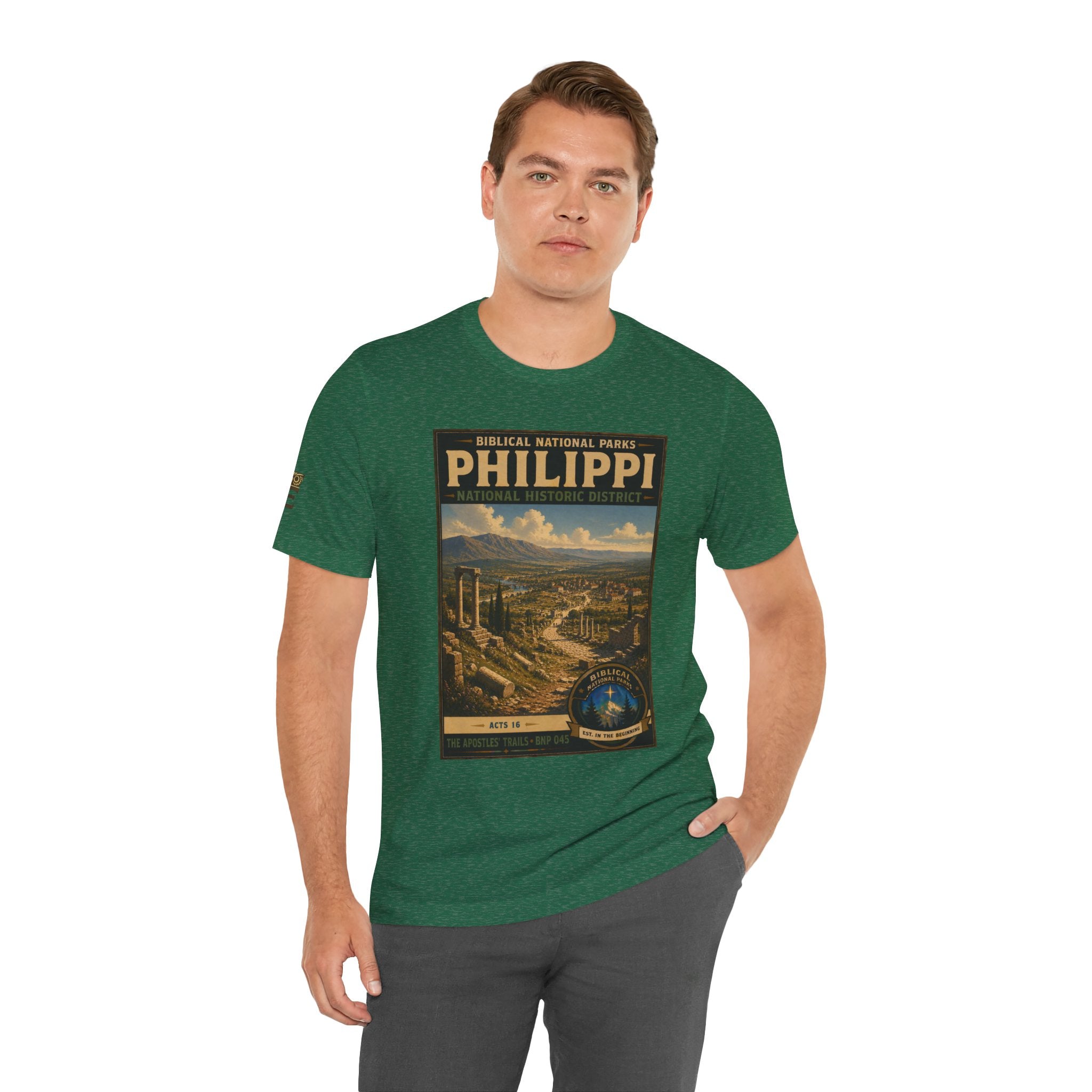 Biblical National Parks Collection VIII- The Apostles' Trails #045/049 | Acts 16 | Vintage nature poster Tee | Biblical national parks graphic shirt