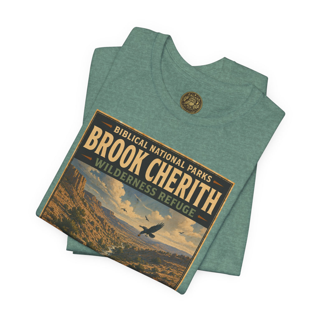Biblical National Parks Collection V- Prophets & Wonders #024/030 1 Kings 17 | Vintage nature poster Tee | Biblical national parks graphic shirt