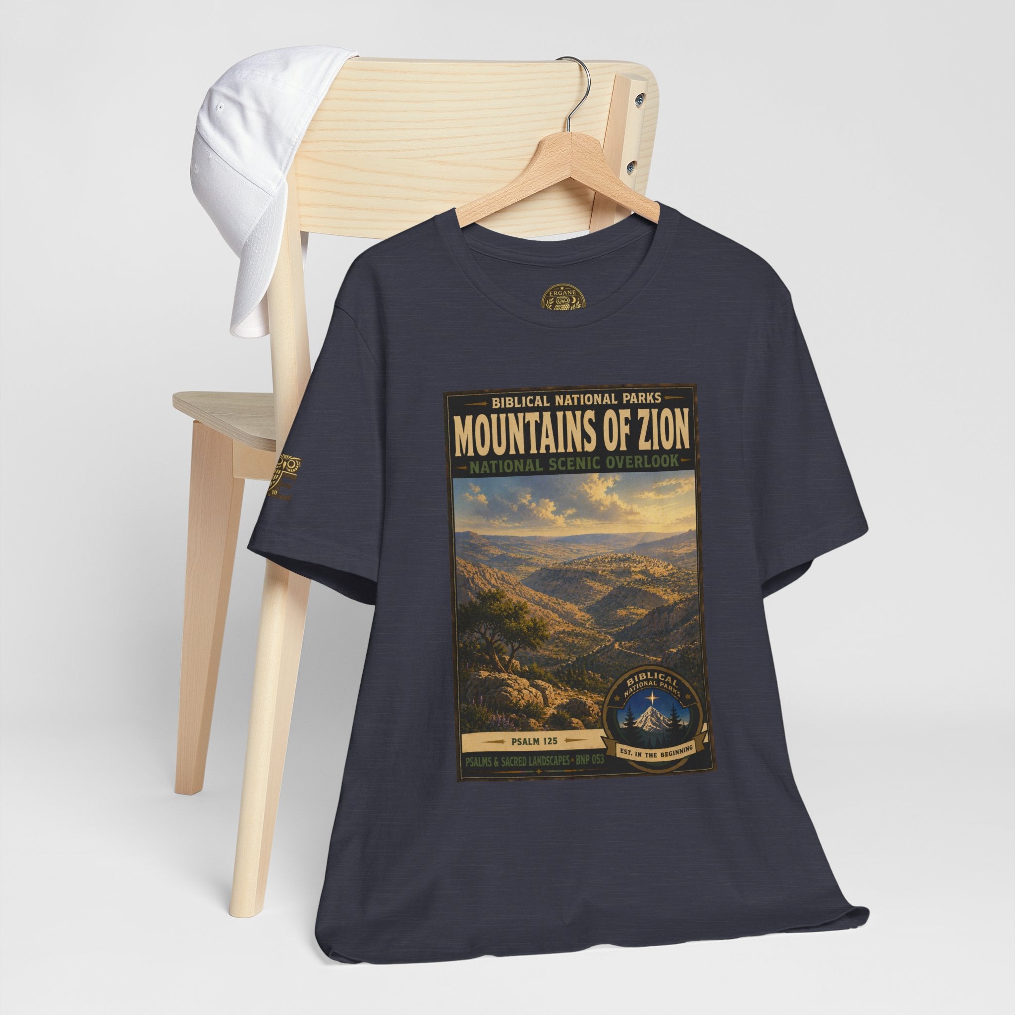 Biblical National Parks Collection IX- #053/054 -Psalms & Sacred Landscapes | Psalm 125 | Vintage nature poster Tee | Biblical national parks graphic shirt