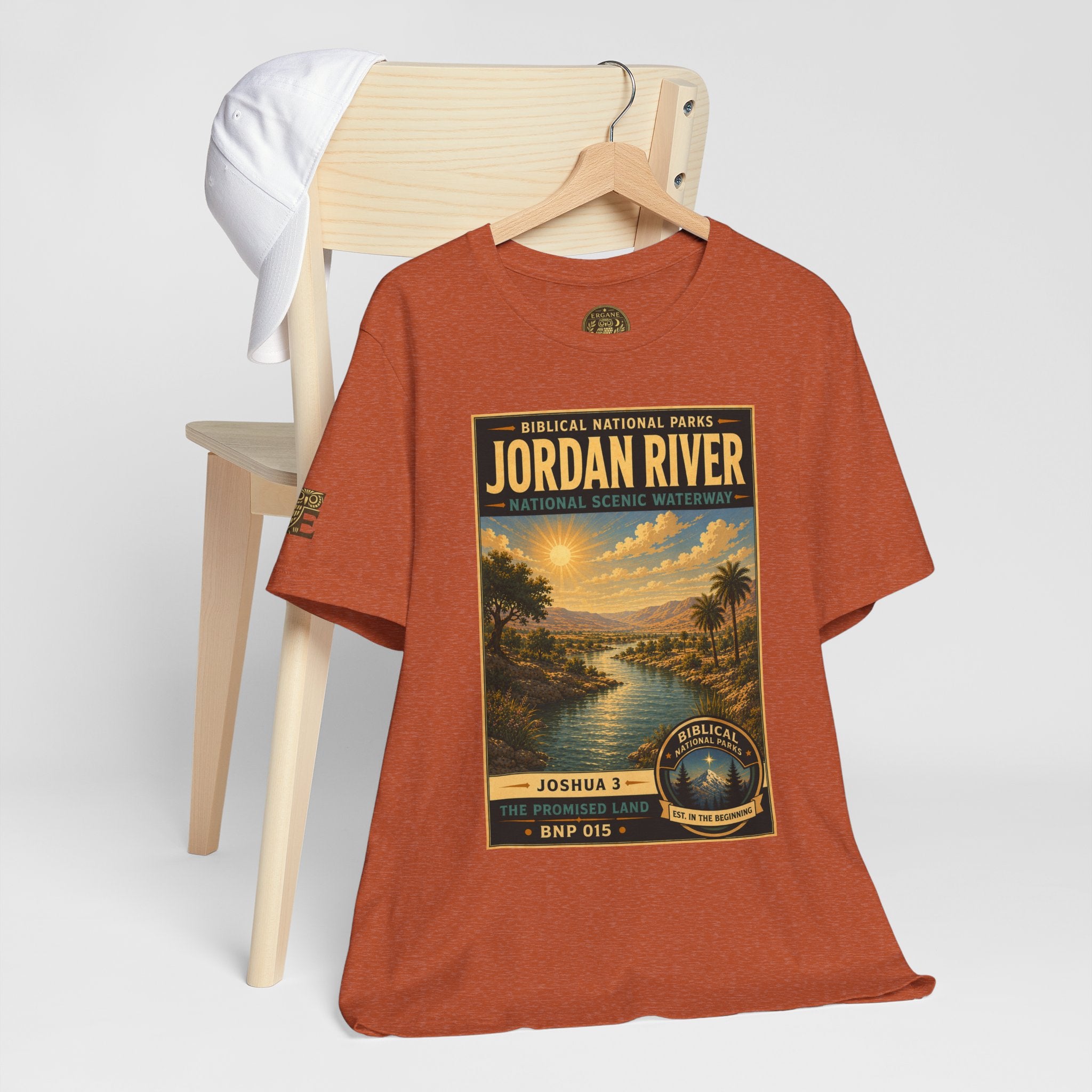Biblical National Parks Collection III- The Promised Land #015/018 Joshua 3 | Vintage nature poster Tee | Biblical national parks graphic shirt