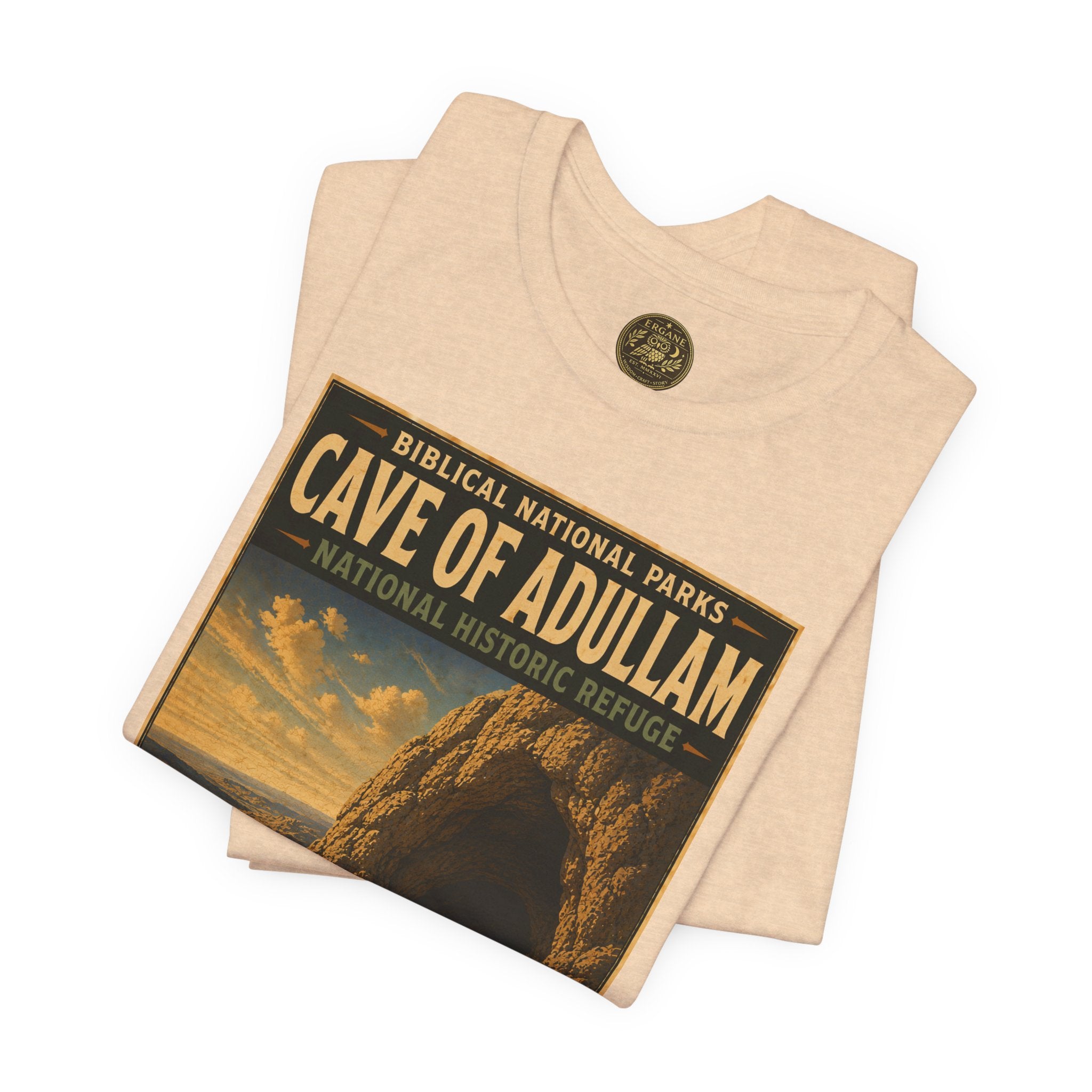 Biblical National Parks Collection IV- Heros & Battlefields #023/023 1 Samuel 22 | Vintage nature poster Tee | Biblical national parks graphic shirt