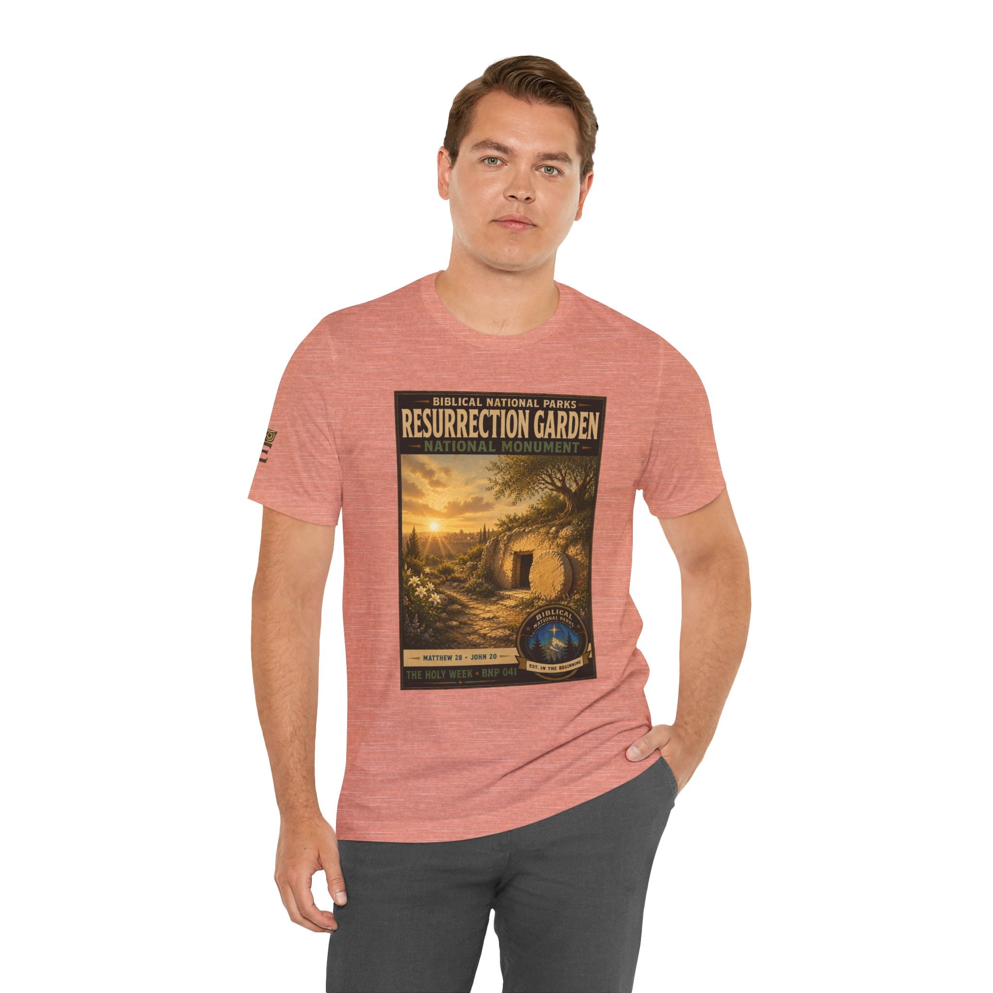 Biblical National Parks Collection VII- The Holy Week #041/041 | Matthew 28 - John 20 | Vintage nature poster Tee | Biblical national parks graphic shirt