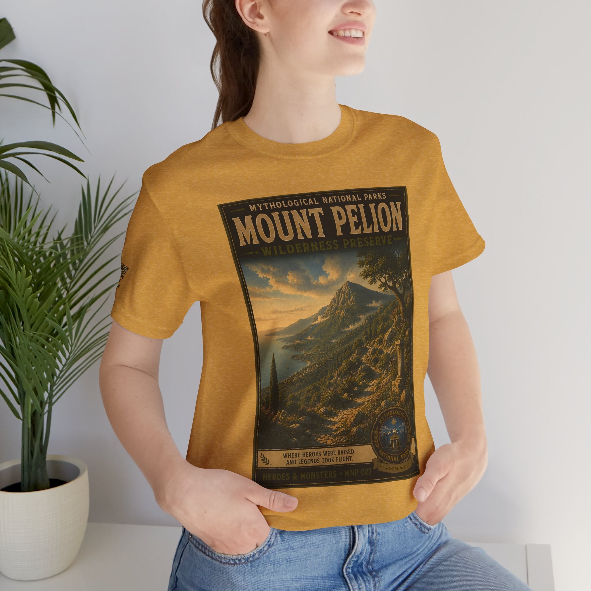 Mythological National Parks Collection III- #027-028 - Heros & Monsters | Vintage nature poster Tee | Mythological National Parks graphic shirt