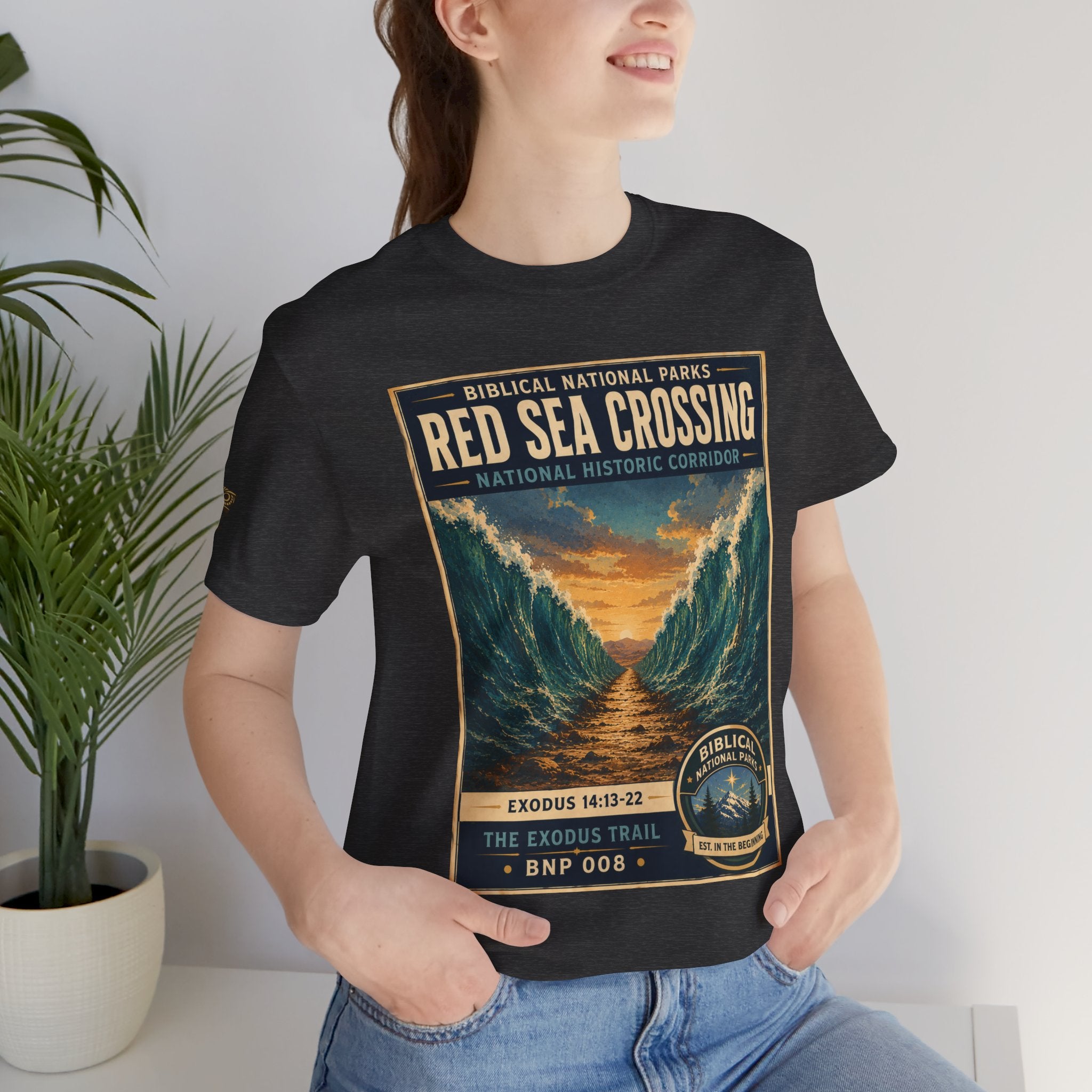 Biblical National Parks Collection II- The Exodus Trail #008/013 Exodus 14: 13-22 | Vintage nature poster Tee | Biblical national parks graphic shirt