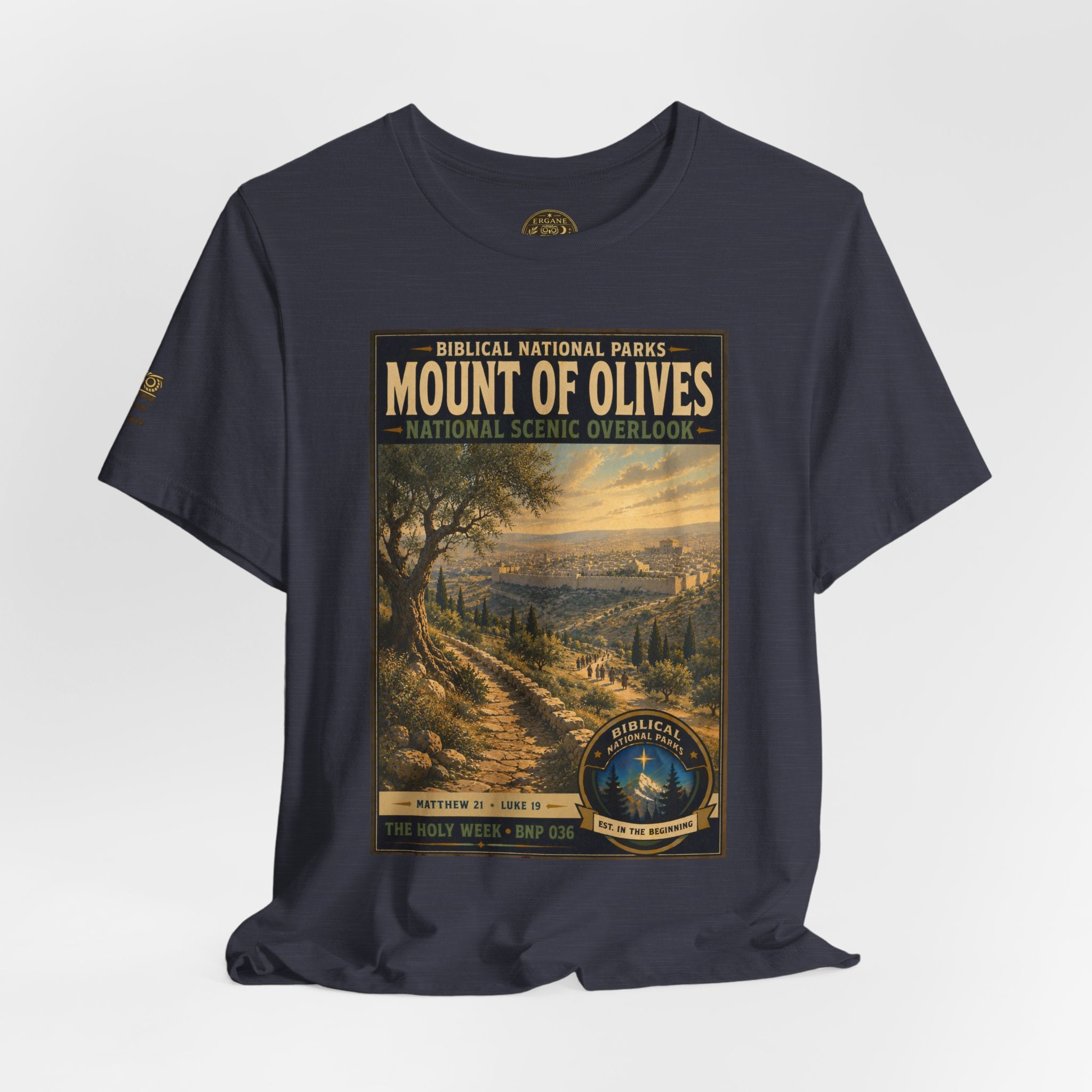 Biblical National Parks Collection VII- The Holy Week #036/041 | Matthew 21 - Luke 19 | Vintage nature poster Tee | Biblical national parks graphic shirt