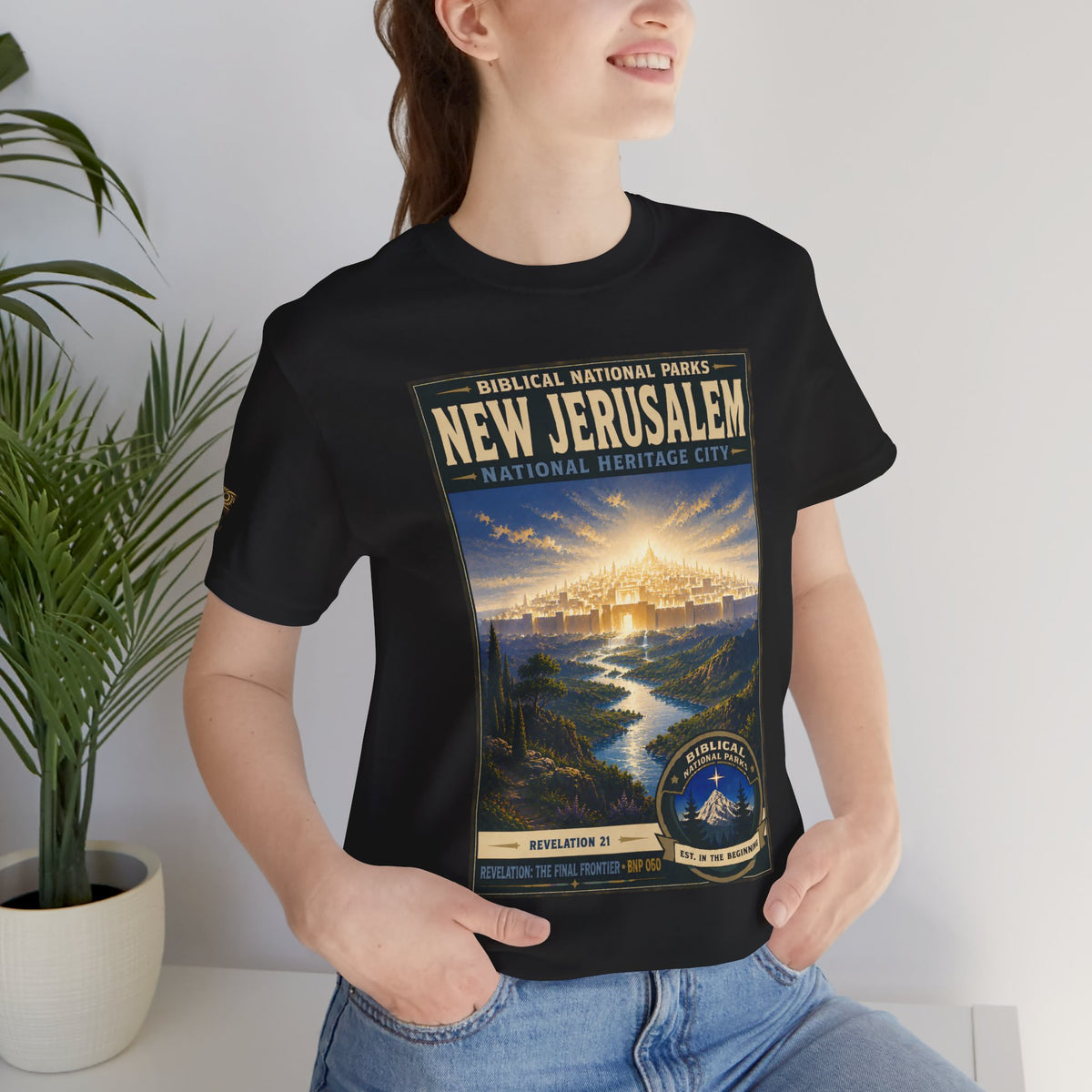 Biblical National Parks Collection X- #060/061 - Revelation: The Final Frontier | Revelation 21 | Vintage nature poster Tee | Biblical national parks graphic shirt 2
