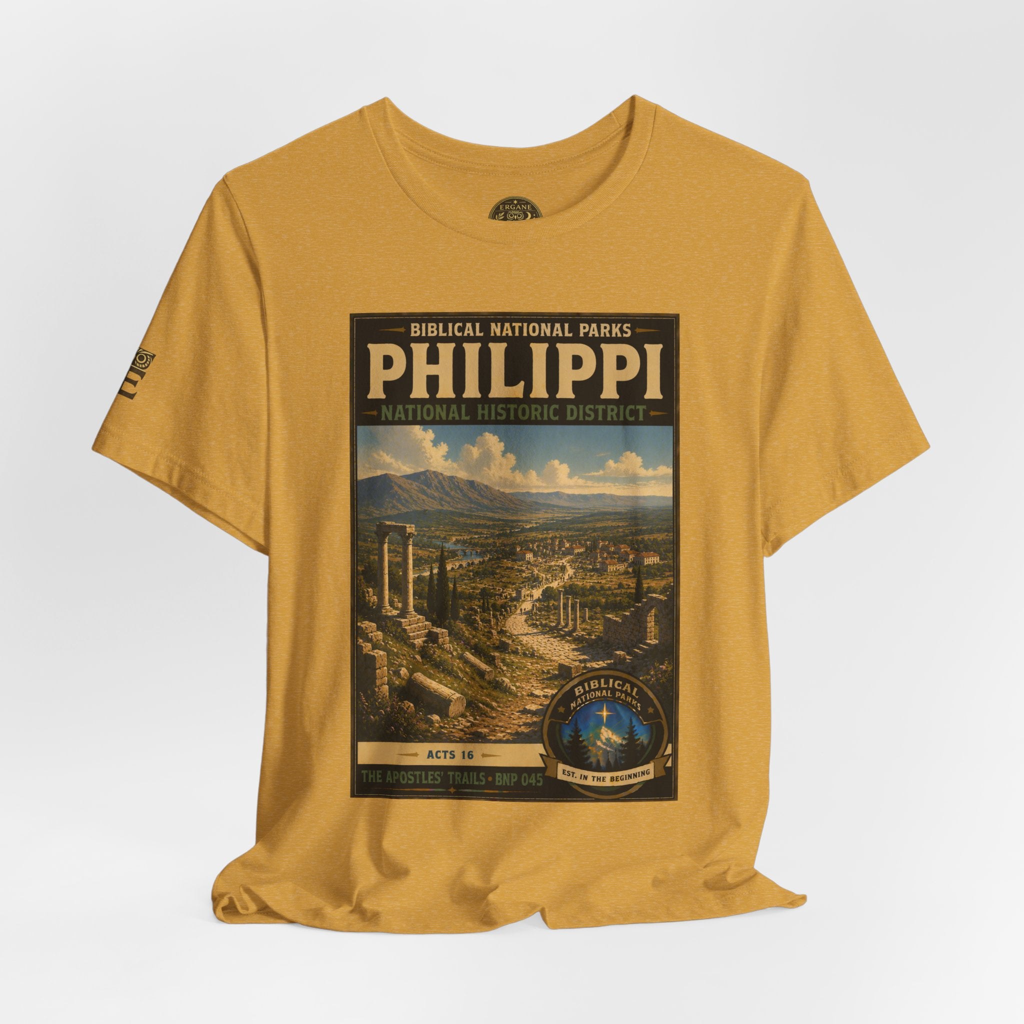 Biblical National Parks Collection VIII- The Apostles' Trails #045/049 | Acts 16 | Vintage nature poster Tee | Biblical national parks graphic shirt