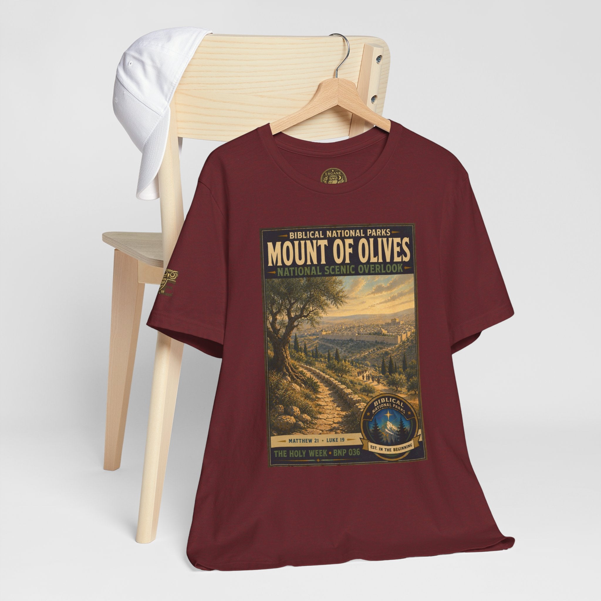 Biblical National Parks Collection VII- The Holy Week #036/041 | Matthew 21 - Luke 19 | Vintage nature poster Tee | Biblical national parks graphic shirt