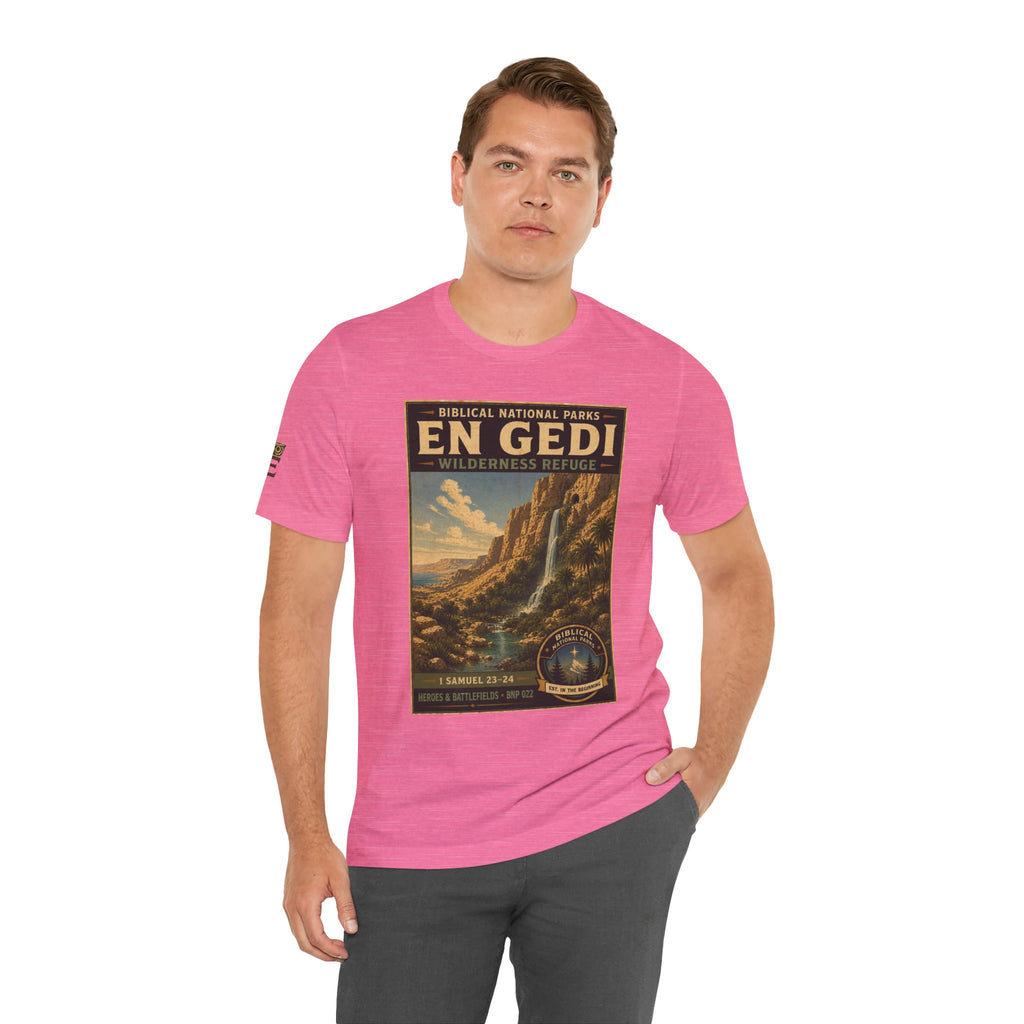 Biblical National Parks Collection IV- Heros & Battlefields #022/023 1 Samuel 23-24 | Vintage nature poster Tee | Biblical national parks graphic shirt