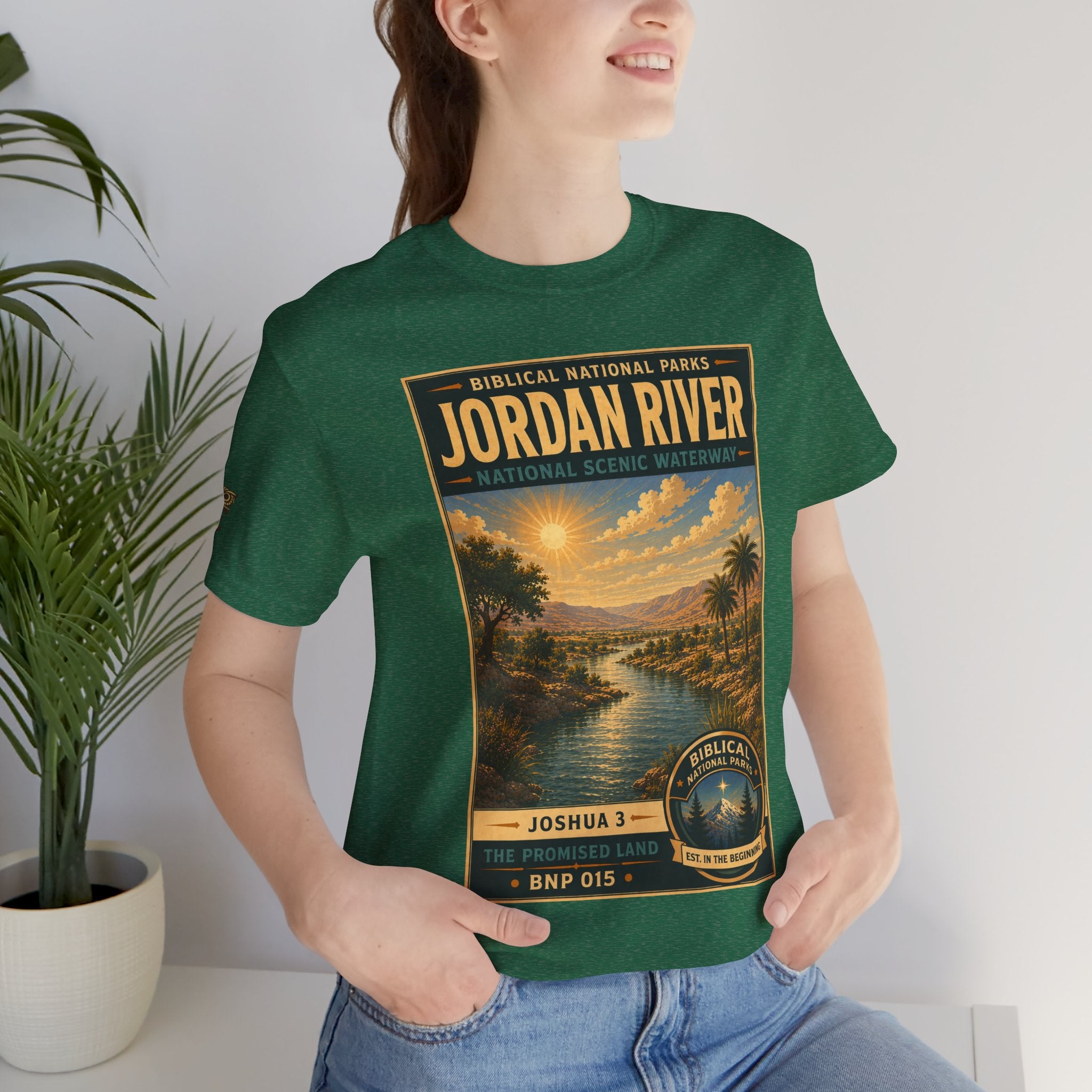 Biblical National Parks Collection III- The Promised Land #015/018 Joshua 3 | Vintage nature poster Tee | Biblical national parks graphic shirt