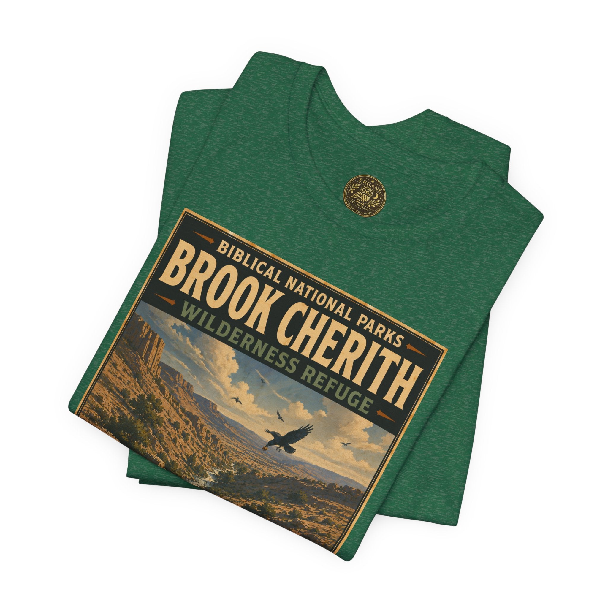 Biblical National Parks Collection V- Prophets & Wonders #024/030 1 Kings 17 | Vintage nature poster Tee | Biblical national parks graphic shirt