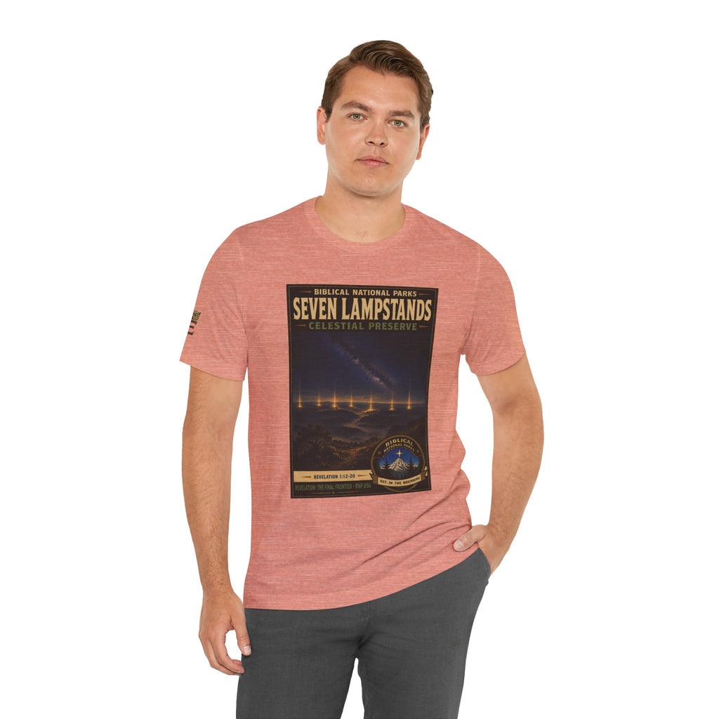Biblical National Parks Collection X- #056/061 - Revelation: The Final Frontier | Revelation 1: 12-20 | Vintage nature poster Tee | Biblical national parks graphic shirt
