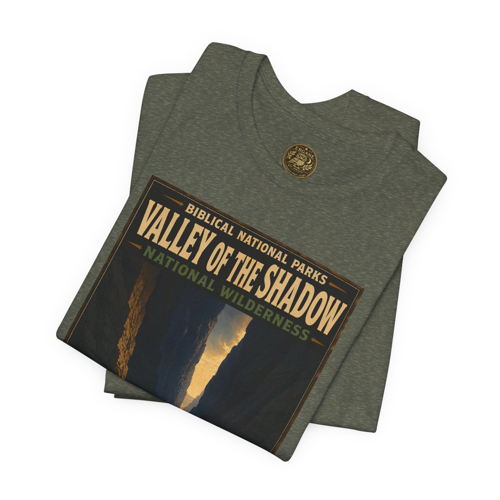 Biblical National Parks Collection IX- #052/054 -Psalms & Sacred Landscapes | Psalm 23:4 | Vintage nature poster Tee | Biblical national parks graphic shirt