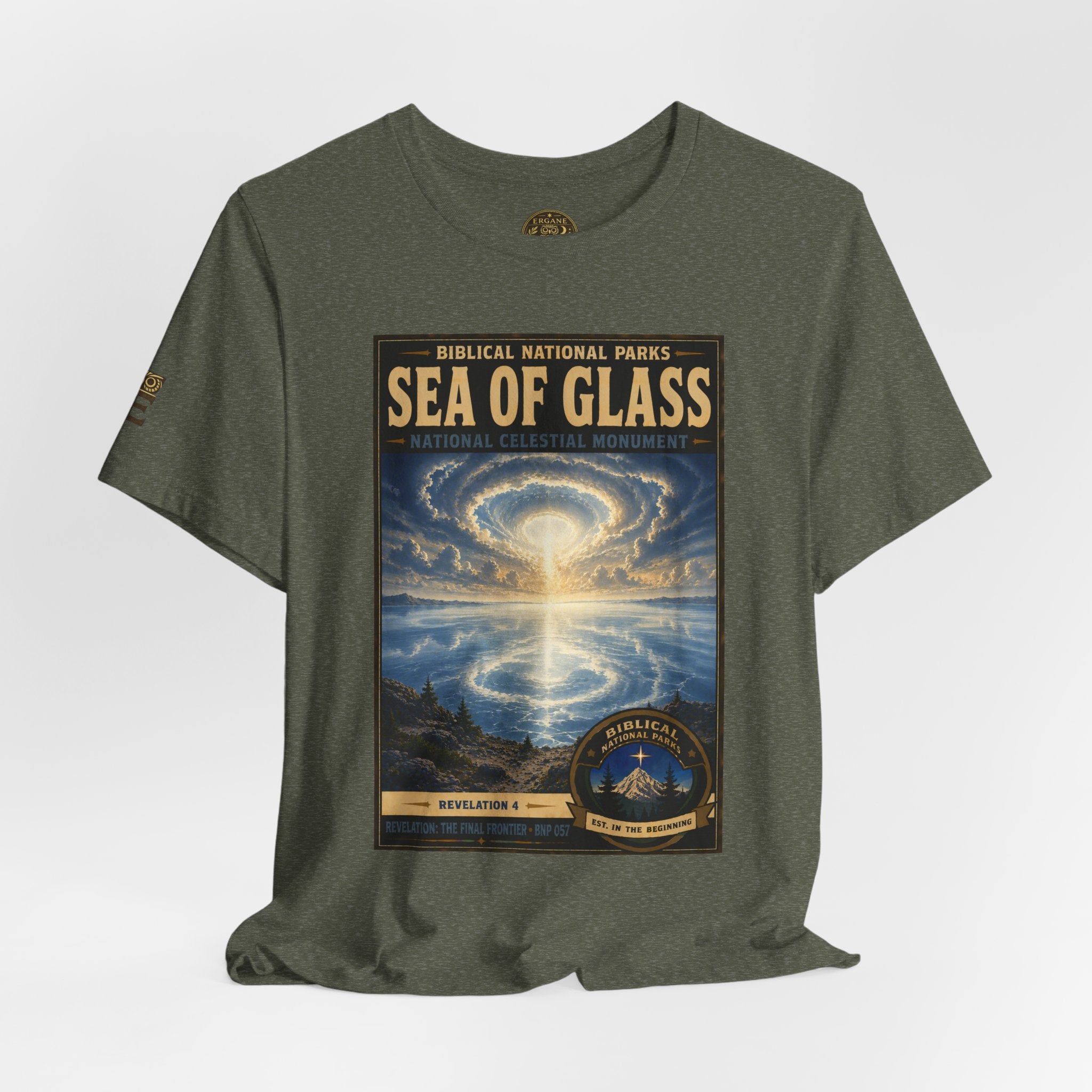 Biblical National Parks Collection X- #057/061 - Revelation: The Final Frontier | Revelation 4 | Vintage nature poster Tee | Biblical national parks graphic shirt