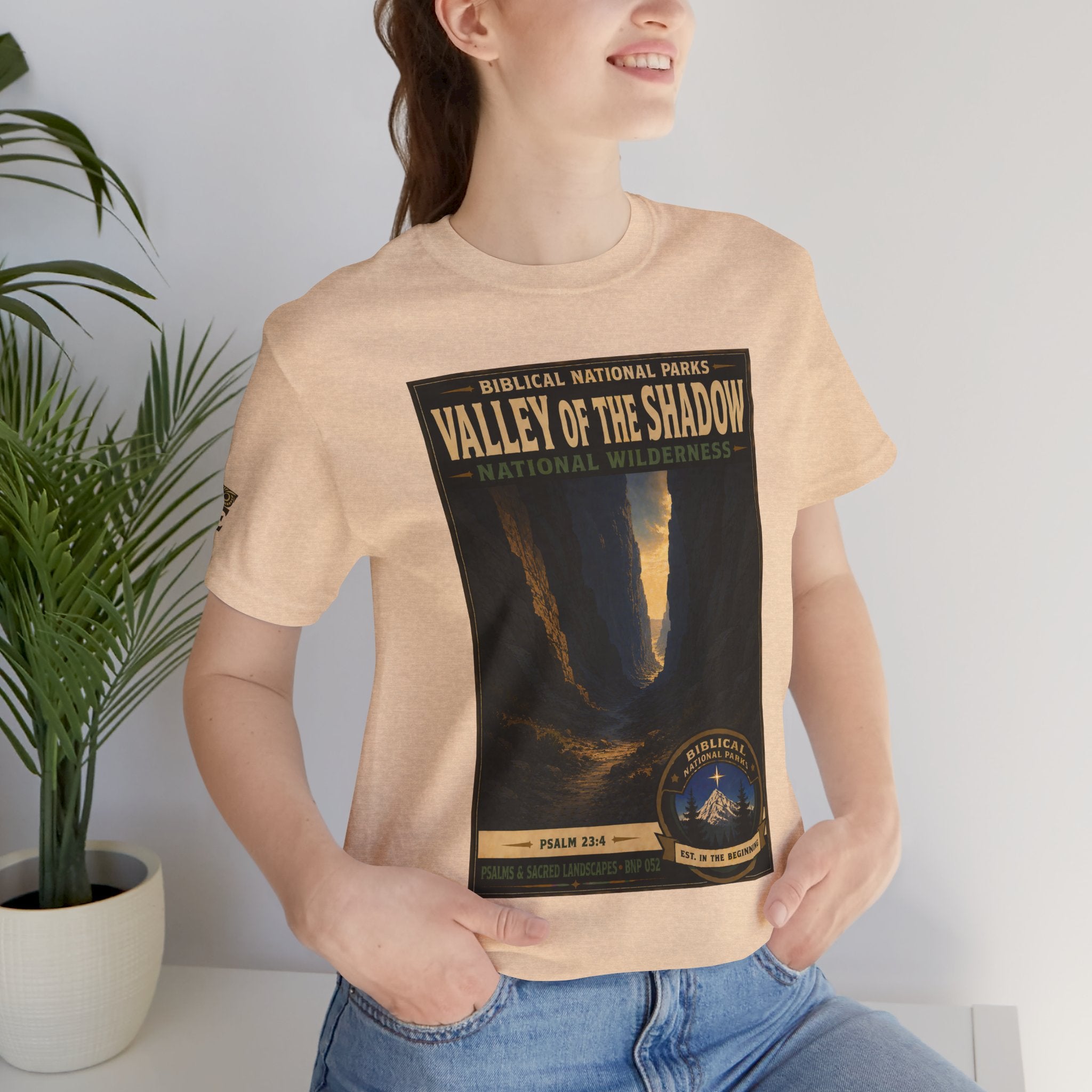 Biblical National Parks Collection IX- #052/054 -Psalms & Sacred Landscapes | Psalm 23:4 | Vintage nature poster Tee | Biblical national parks graphic shirt