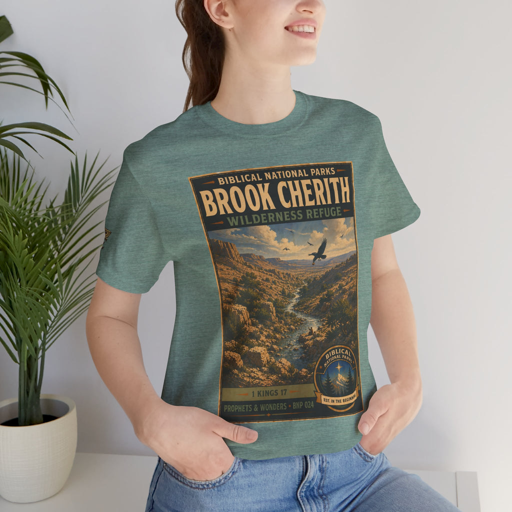 Biblical National Parks Collection V- Prophets & Wonders #024/030 1 Kings 17 | Vintage nature poster Tee | Biblical national parks graphic shirt