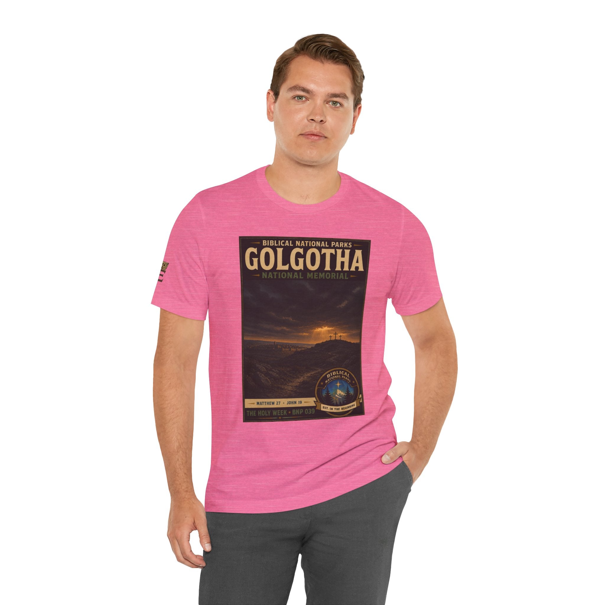 Biblical National Parks Collection VII- The Holy Week #039/041 | Matthew 27 - John 19 | Vintage nature poster Tee | Biblical national parks graphic shirt