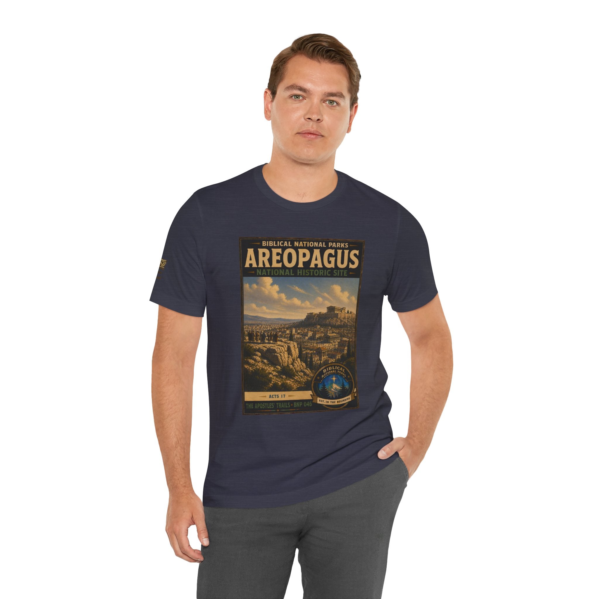 Biblical National Parks Collection VIII- The Apostles' Trails #046/049 | Acts 17 | Vintage nature poster Tee | Biblical national parks graphic shirt