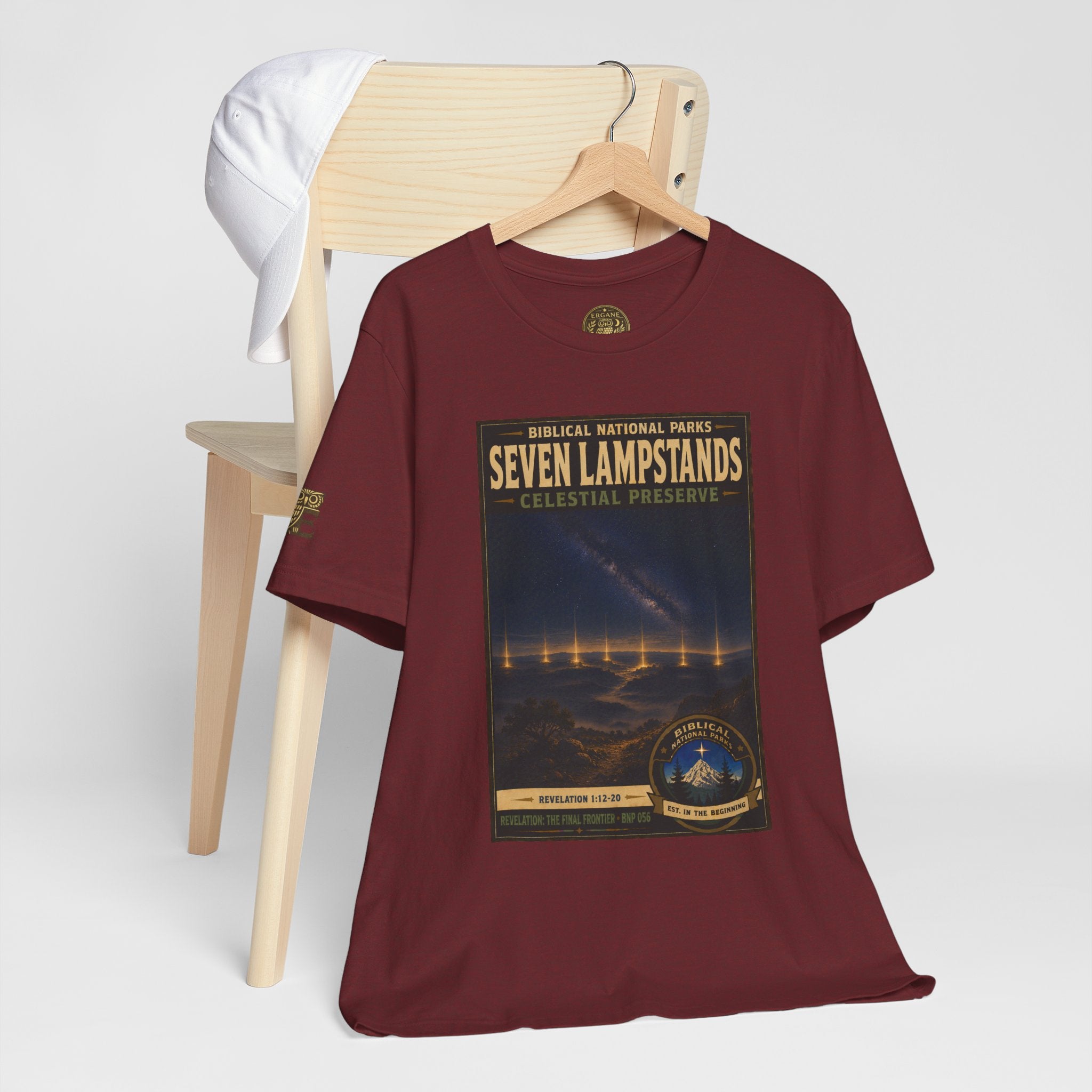 Biblical National Parks Collection X- #056/061 - Revelation: The Final Frontier | Revelation 1: 12-20 | Vintage nature poster Tee | Biblical national parks graphic shirt