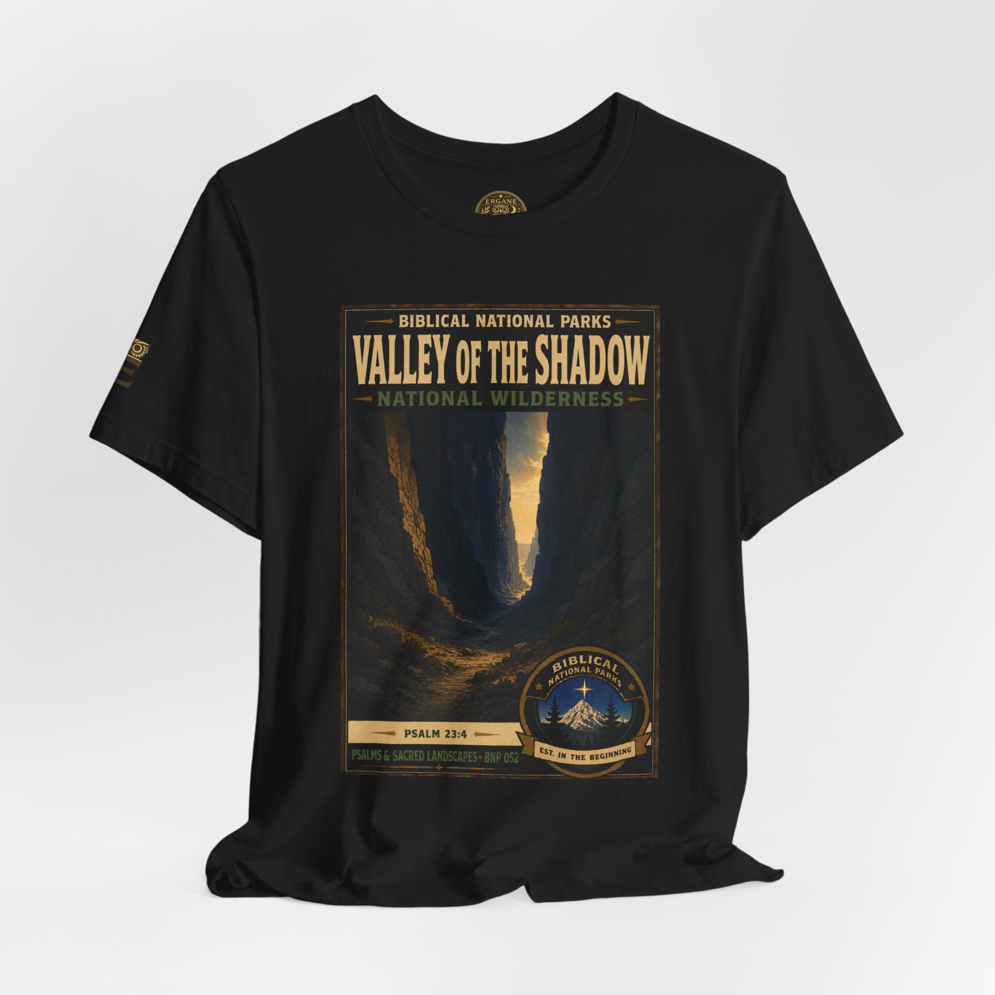 Biblical National Parks Collection IX- #052/054 -Psalms & Sacred Landscapes | Psalm 23:4 | Vintage nature poster Tee | Biblical national parks graphic shirt